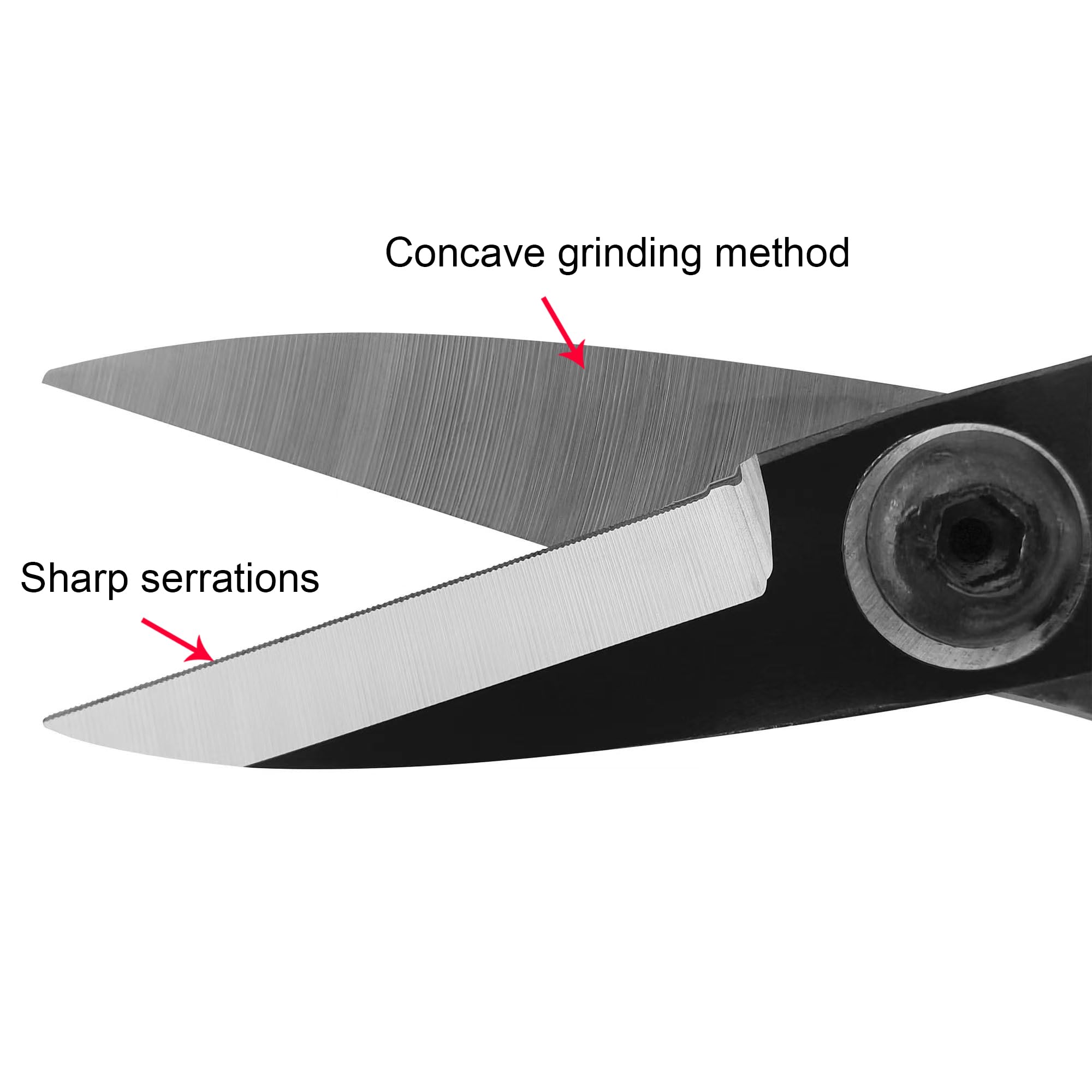 Sharp Leather Scissors - Professional All-Purpose Fabric Shears with Micro-Serrated Blade, Ergonomic Large Handle for Sewing, Cutting Leather, Fabric & Crafting | Perfect for DIY Projects, Tailoring & Upholstery Work