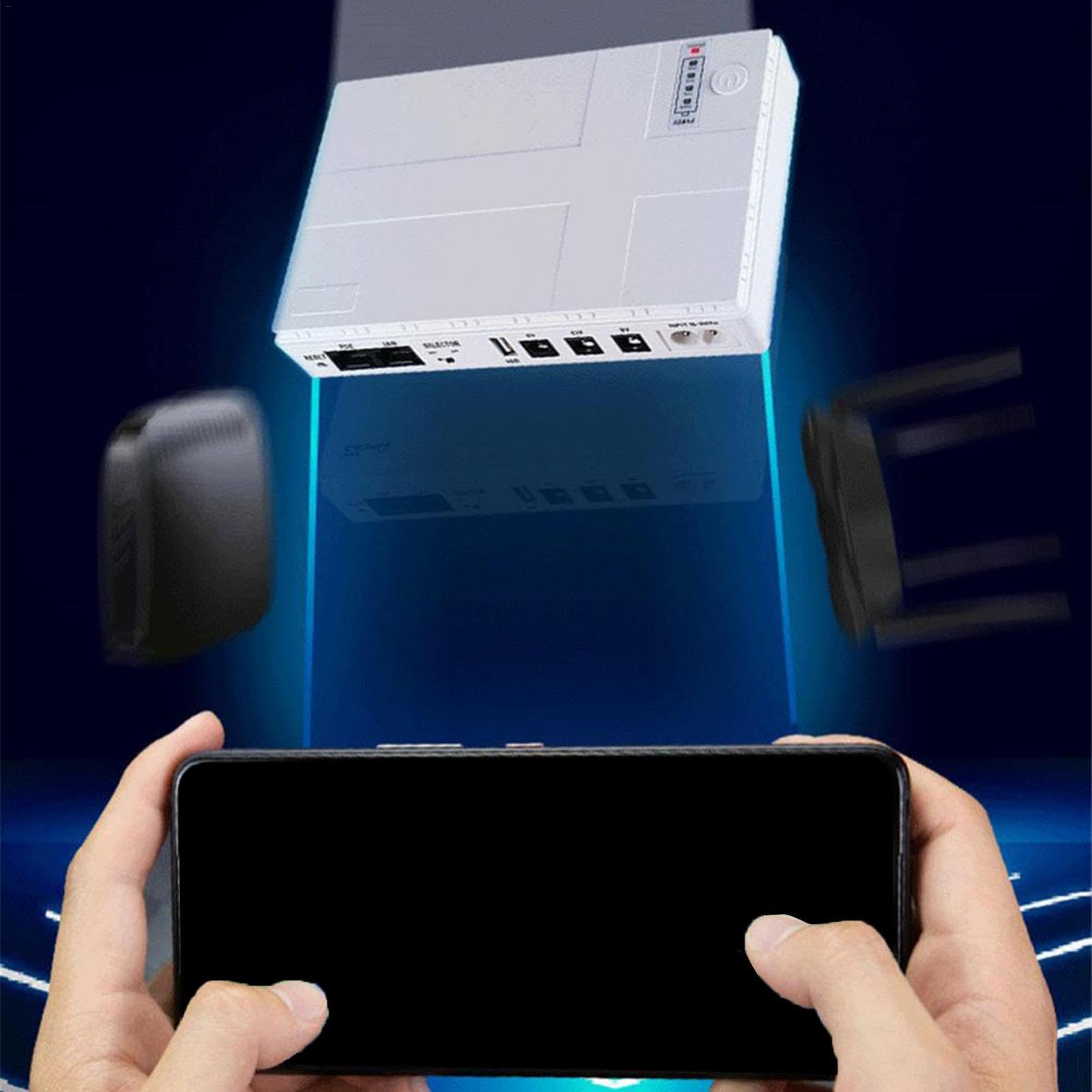 Security Camera Backup Battery - UPS Power Supply for WiFi Cameras & Modem Routers | Reliable Emergency Power for Home & Office Security Systems