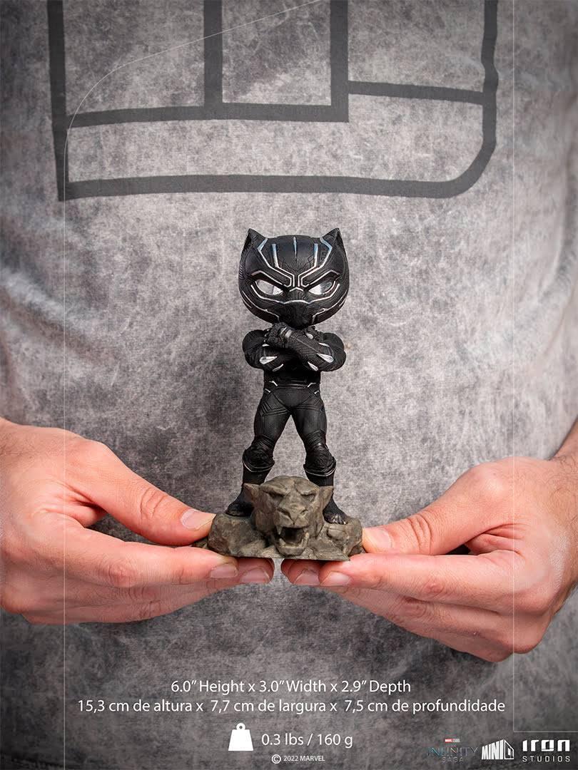 Iron Studios The Infinity Saga Black Panther MiniCo Figure - Collectible Marvel Superhero Statue for Display & Gifts - Perfect for Home, Office & Marvel Fans Decor
