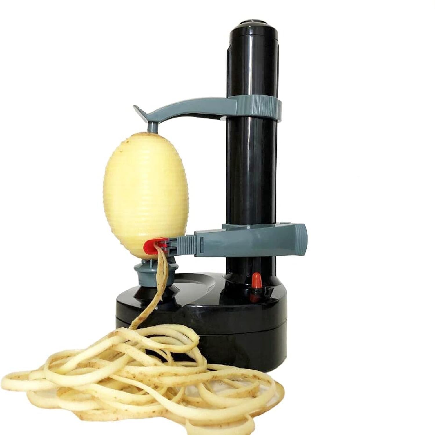 Electric Potato Peeler - Automatic Vegetable Peeler for Zucchini, Carrots, Apples, Oranges, Mango & More | Effortless Kitchen Peeling Tool for Fruits & Vegetables | Perfect for Meal Prep, Cooking & Healthy Snacking (Black)