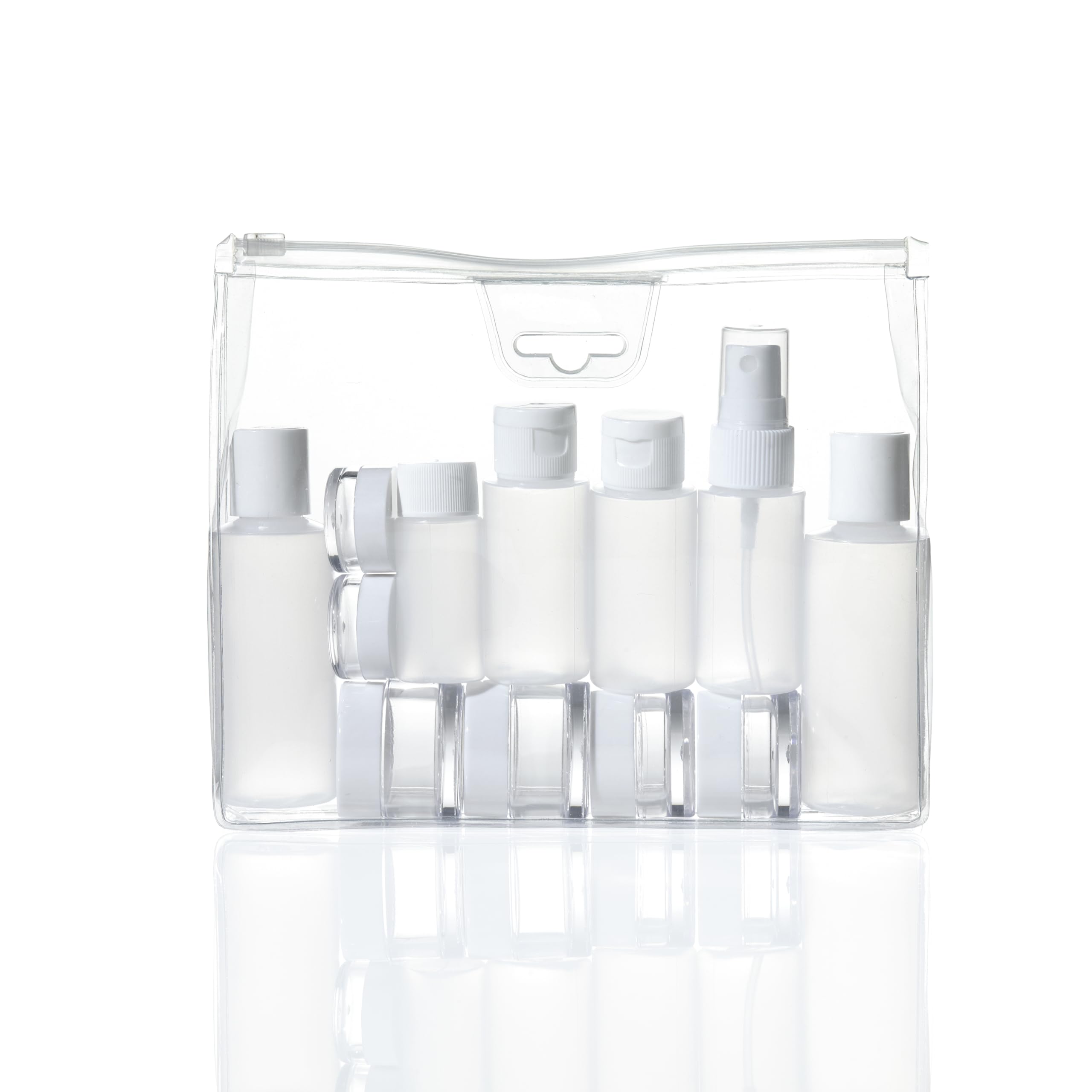 Conair Travel Size Toiletries Kit - 13-Piece TSA Approved Leakproof Travel Bottles Set for Shampoo, Lotion & Cosmetics - Perfect for Airplane Carry-On, Gym & Vacation Essentials