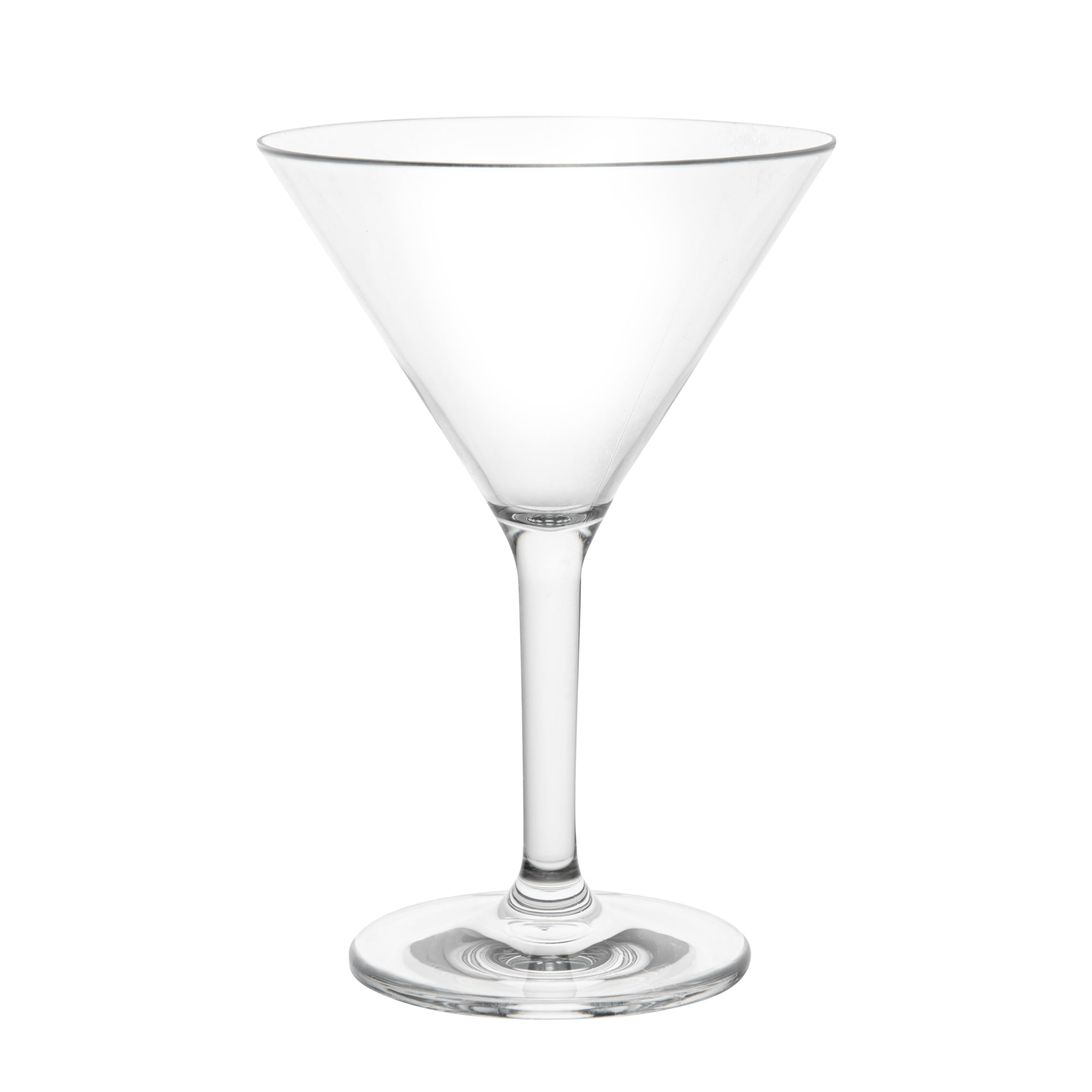 Bev Tek 10 oz Clear Polycarbonate Martini Glasses - Shatterproof Cocktail Glasses for Bars, Restaurants & Parties (Set of 24, 4.5