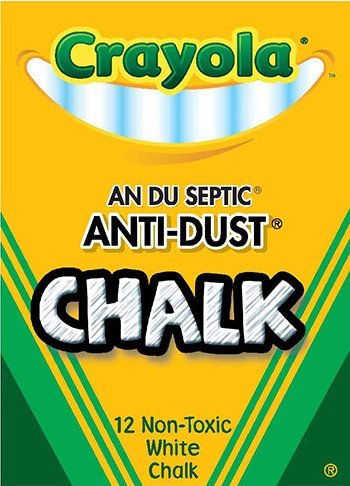 Dust-Free White Chalk - 12 Count Pack for Classrooms, Restaurants & Sidewalk Art | Non-Toxic & Easy to Clean