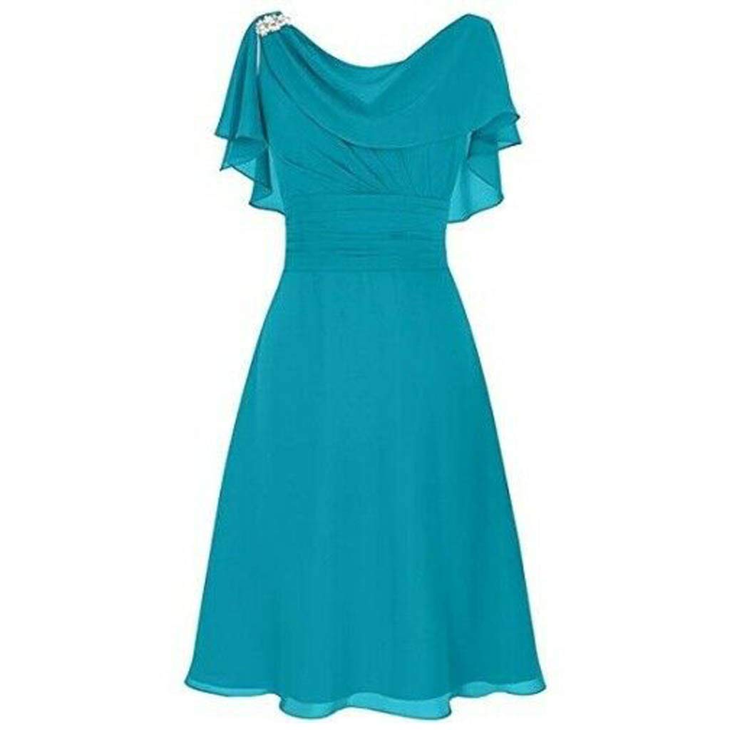 Gergeos Women's Plus Size Formal Wedding Bridesmaid Dress - High Waist Chiffon Ball Gown for Prom, Cocktail Party & Special Occasions