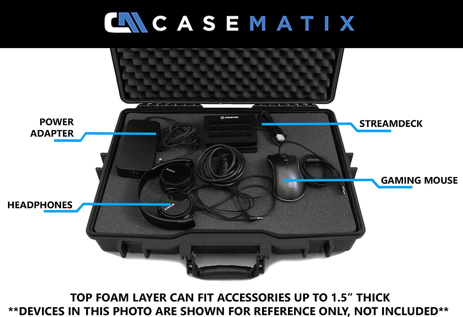 CASEMATIX 17 Elite Waterproof Laptop Case for Acer Predator Helios 300/500 & Nitro 5 - Shockproof Protective Sleeve for 15.6