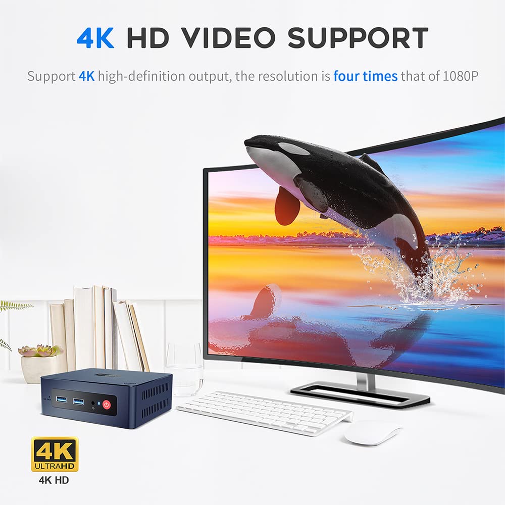 Beelink Mini S Mini PC Windows 11 Pro - Intel 11th Gen N5095 Processor (Up to 2.9GHz) - 8GB DDR4 RAM 256GB SSD - Compact Desktop Computer with 4K Dual HDMI, WiFi 5, Bluetooth 4.0, Gigabit Ethernet & 4x USB 3.0 - Perfect for Home Office, Digital Signage & Entertainment Center