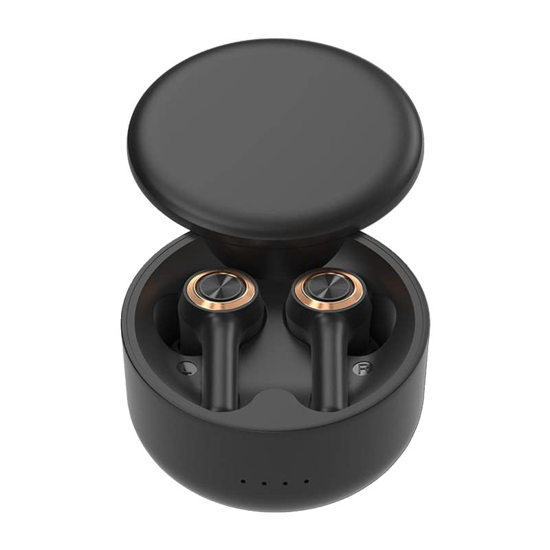 Loluka True Wireless Bluetooth 5.0 Earbuds with Charging Case - Pink Stereo Bass Headphones for Music, Workout & Travel | Noise Cancelling Wireless Earbuds for iPhone Android Smartphones