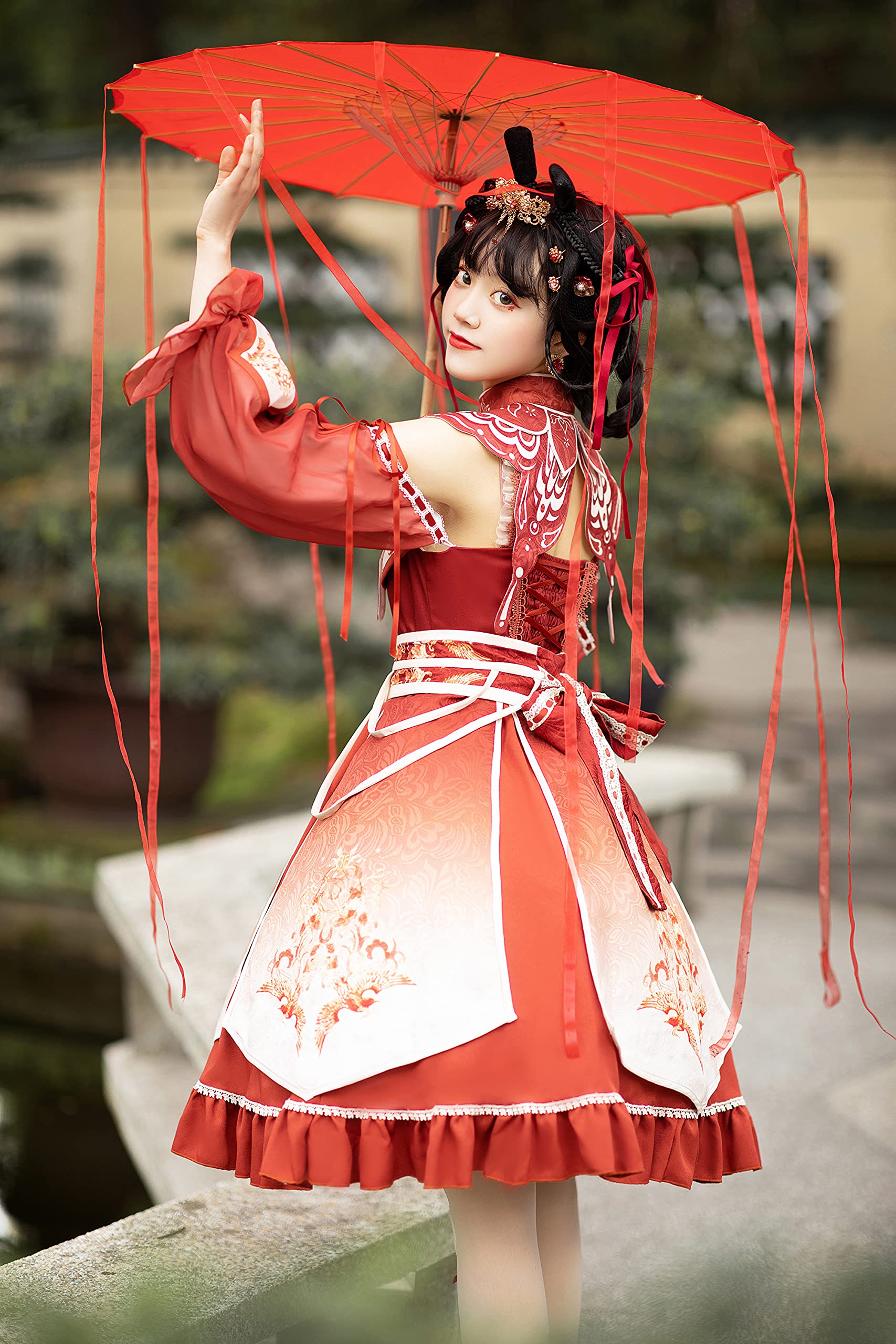 Plus Size Lolita Dress - Red Sweet Victorian Princess Dress for Women | Kawaii Fashion & Cosplay Costume | Perfect for Tea Parties, Anime Conventions & Themed Events