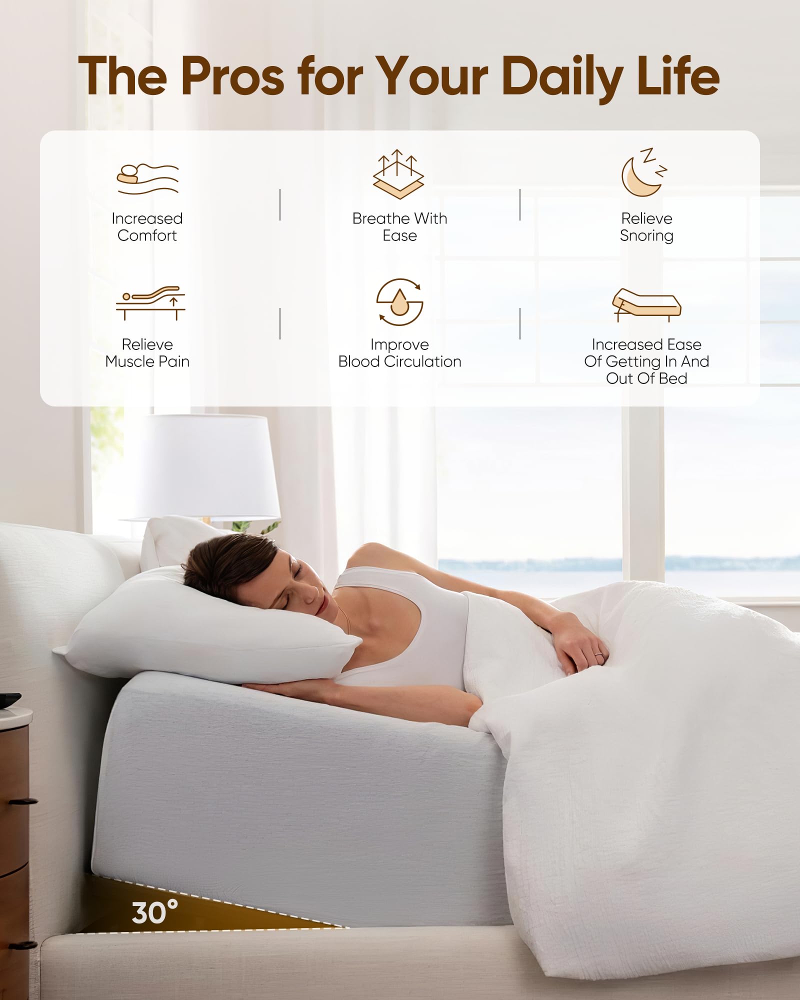 Twin XL Adjustable Bed Base Frame with 3-Speed Massage & USB Ports - Wireless Remote, Zero Gravity & Height Adjustment - Perfect for Home, Office & Guest Room Comfort
