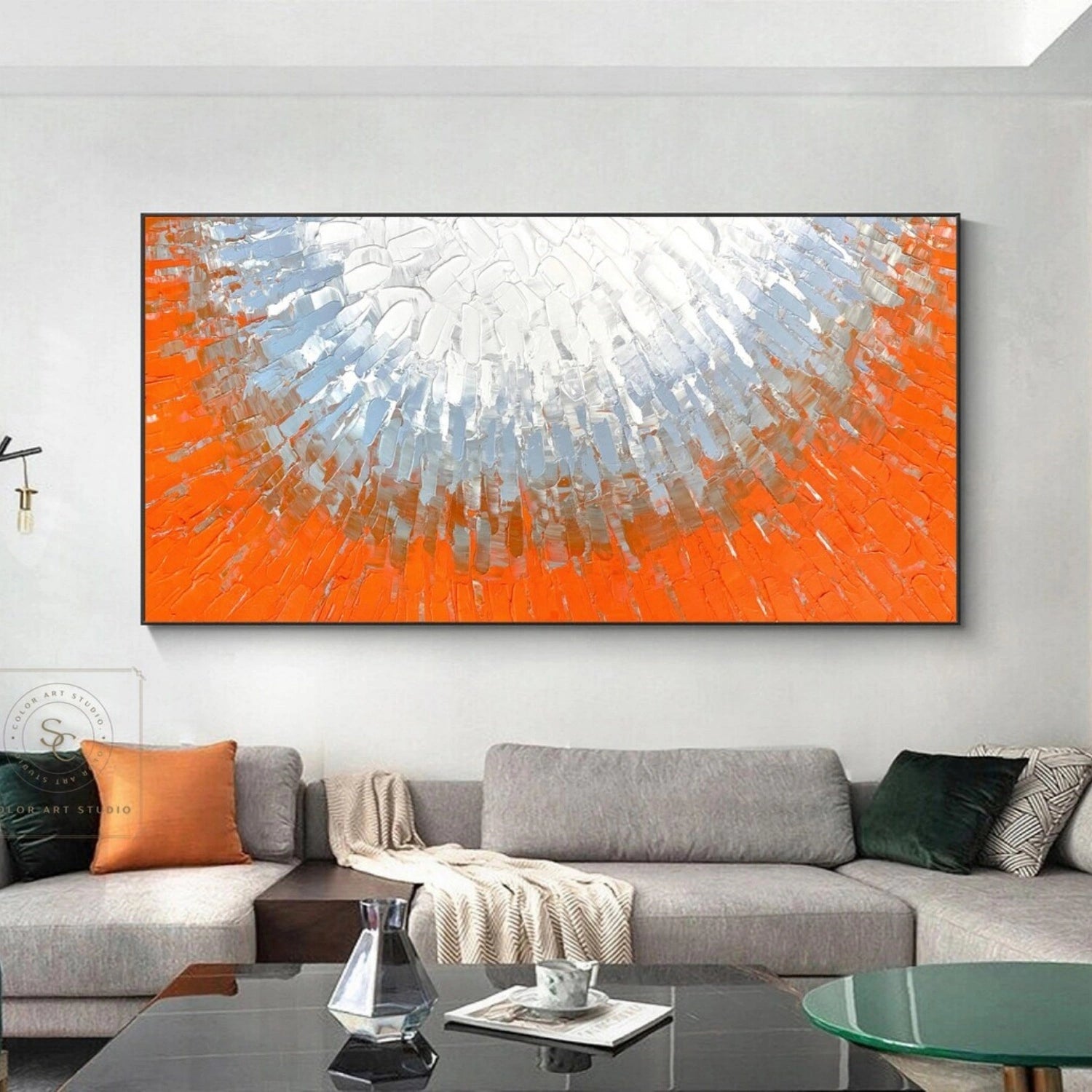 Abstract Painting #AB 310 - Modern Wall Art for Living Room, Bedroom & Office Decor | Large Canvas Artwork for Home & Commercial Spaces