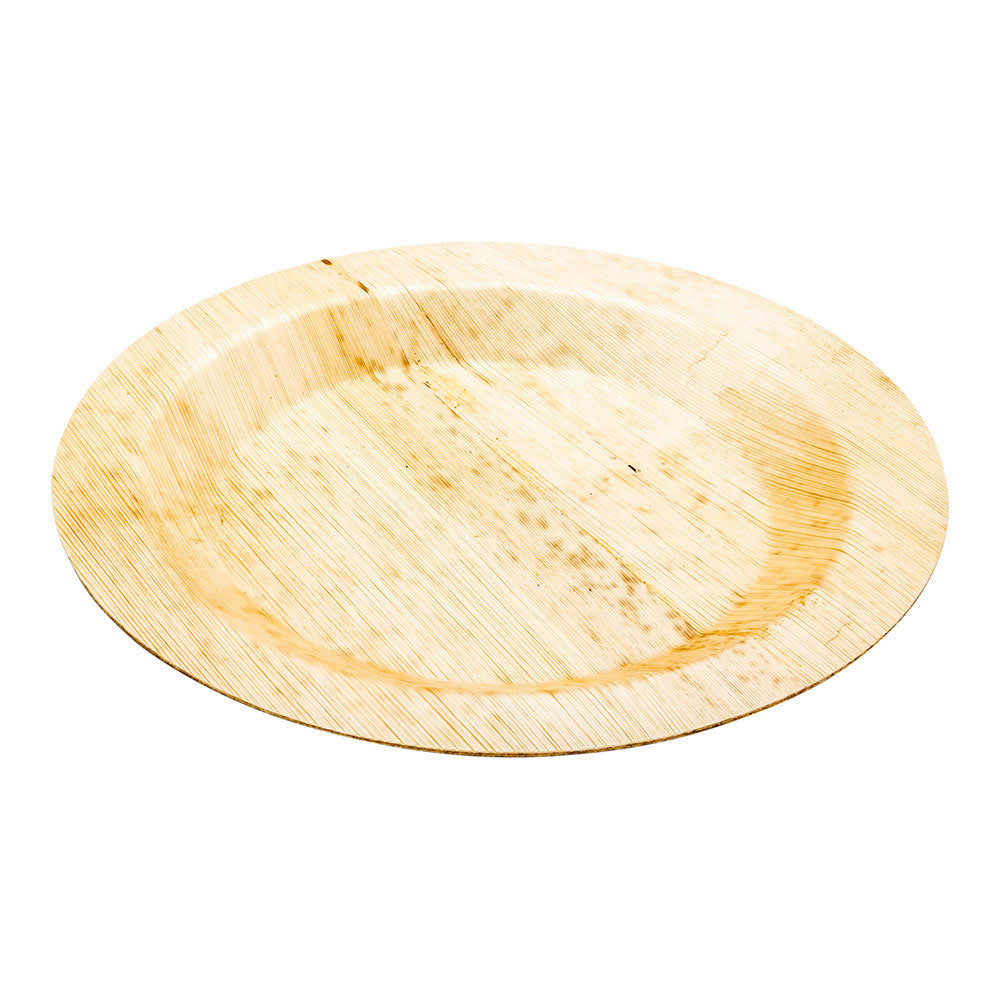 100% Natural Bamboo Plates & Disposable Flatware Set - 100 Round Plates + 100 Utensils | Eco-Friendly Biodegradable Dinnerware for Parties, Picnics & Sustainable Living