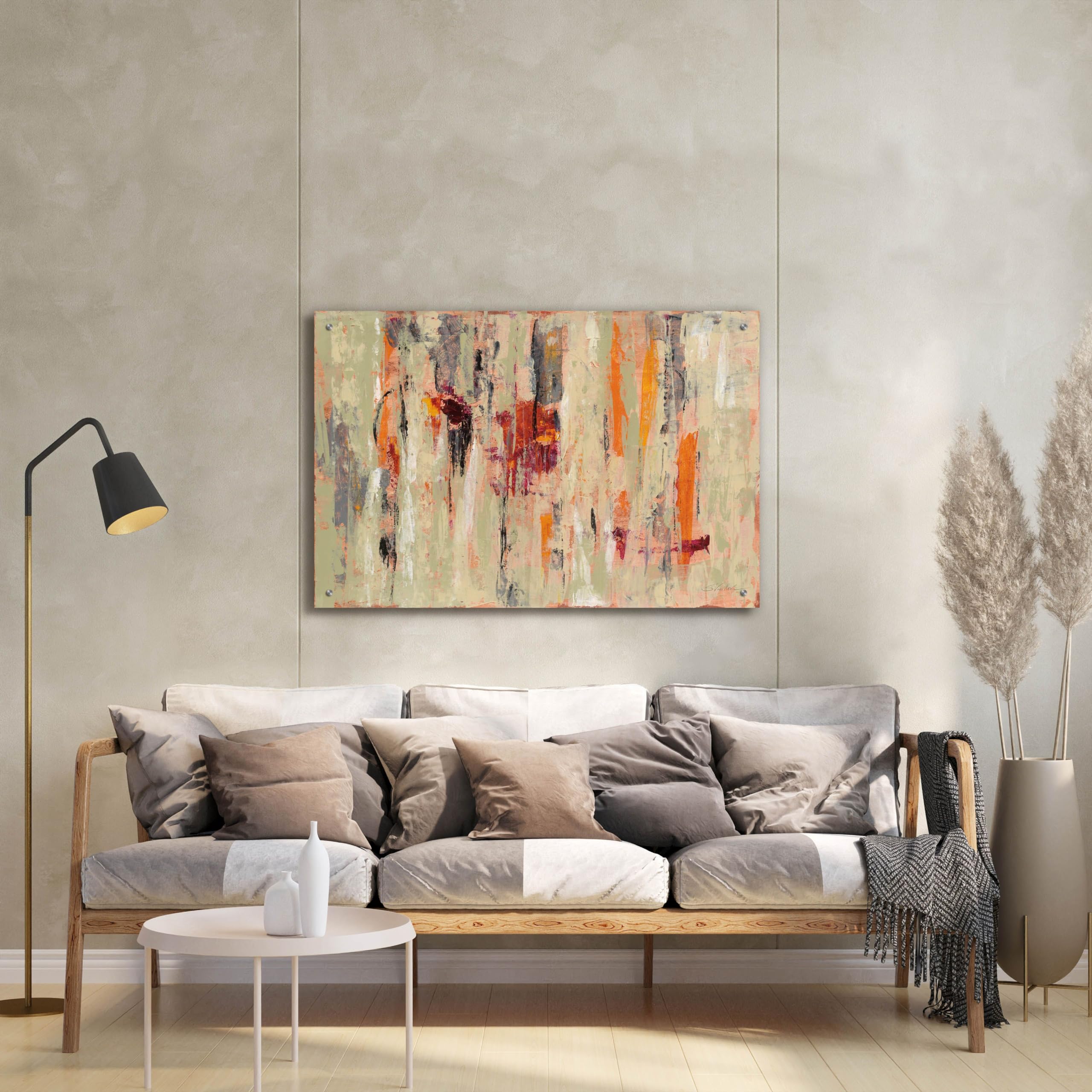 Epic Art 'Graffiti Wall I' by Silvia Vassileva - Modern Acrylic Glass Wall Art Painting 36x24 Inches - Perfect for Living Room, Bedroom & Office Decor