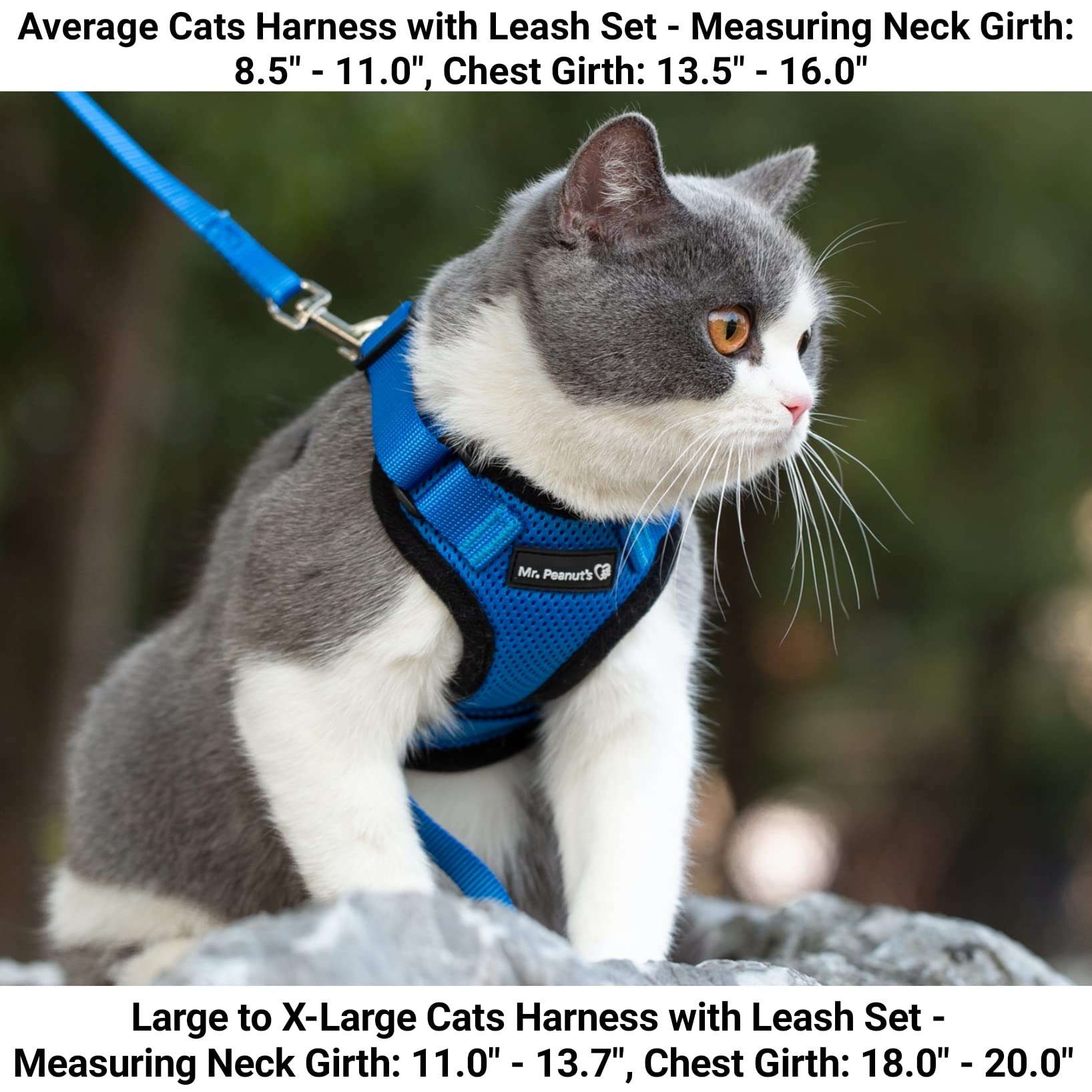 Mr. Peanut's PurrTrek Reflective Cat Harness and Leash Set - Small Pink Adjustable Safety Vest for Outdoor Adventures, Night Walks & Travel with Your Feline Friend