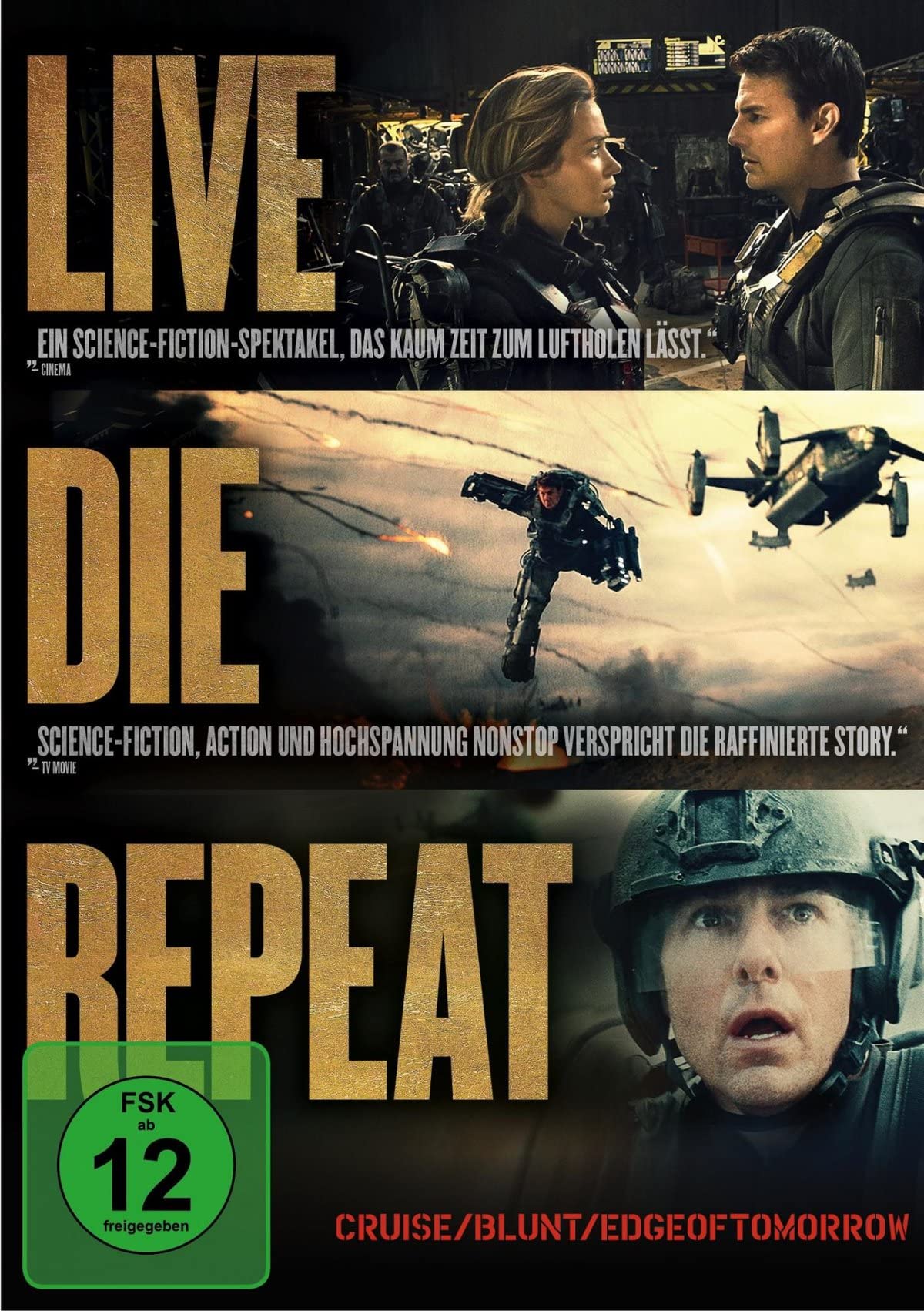 Edge of Tomorrow - Live Die Repeat [DVD] - Action Sci-Fi Movie with Tom Cruise & Emily Blunt - Perfect for Movie Nights & Sci-Fi Fans