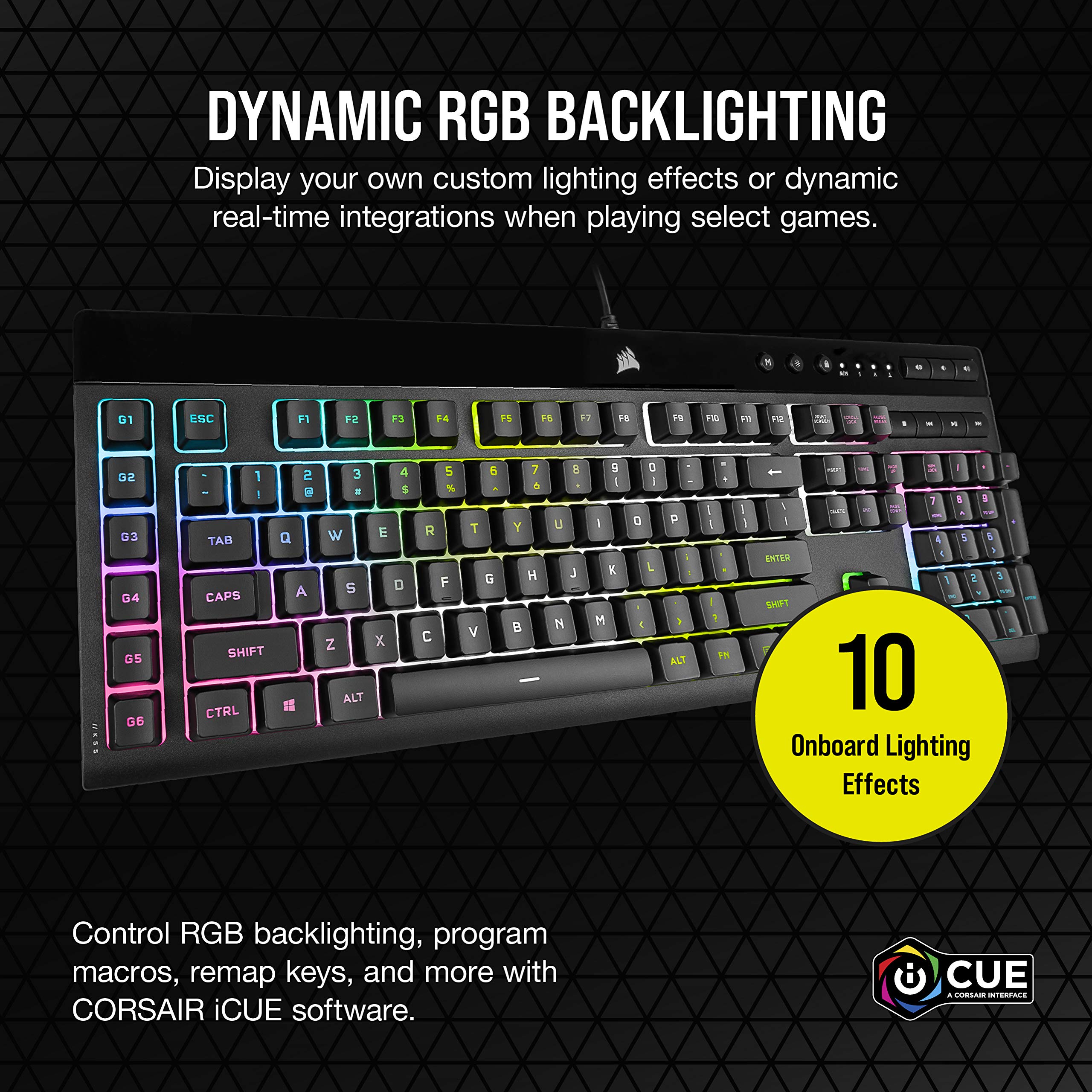 Corsair K55 RGB PRO XT Wired Gaming Keyboard & Harpoon RGB Wireless Gaming Mouse Combo - Backlit Membrane Keyboard, Rechargeable Mouse with Slipstream Tech - Perfect for PC Gaming, Streaming, and Office Work