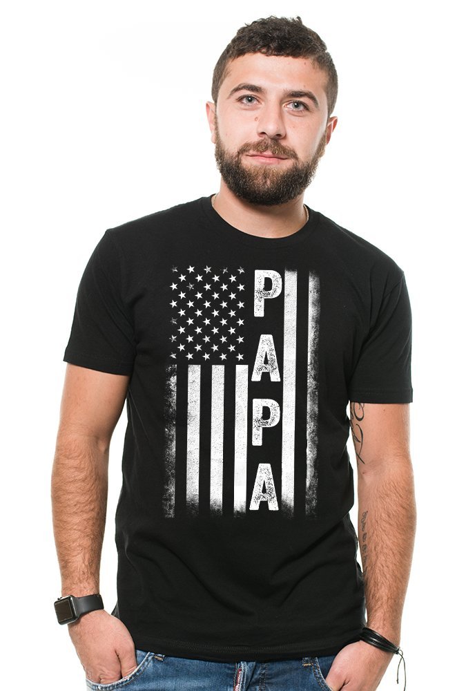 Papa Flag T-Shirt for Men - Comfortable Cotton Tee for Dad - Perfect for Father's Day, Birthday Gifts & Casual Wear