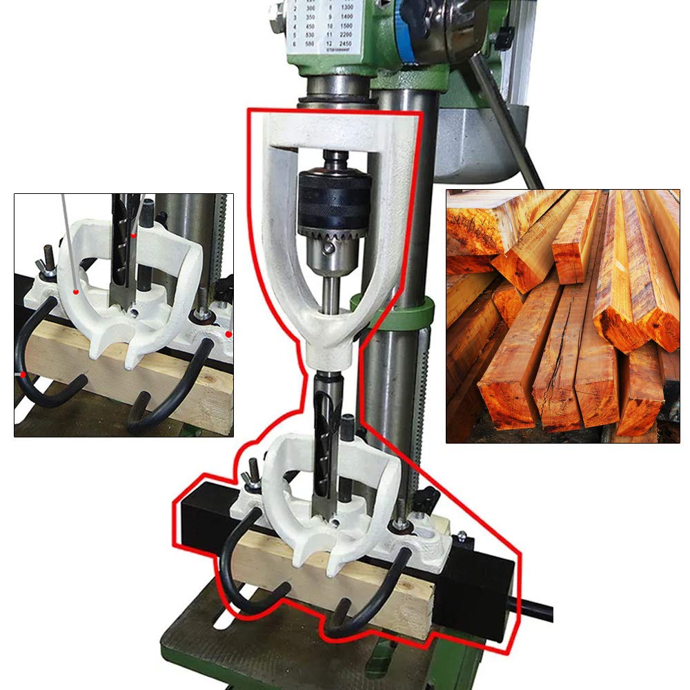 Professional Woodworking Mortising Machine - Heavy Duty Bench Mortiser with Square Hole Chisel Drilling Tool | Perfect for Cabinet Making, Furniture Joinery & DIY Wood Projects