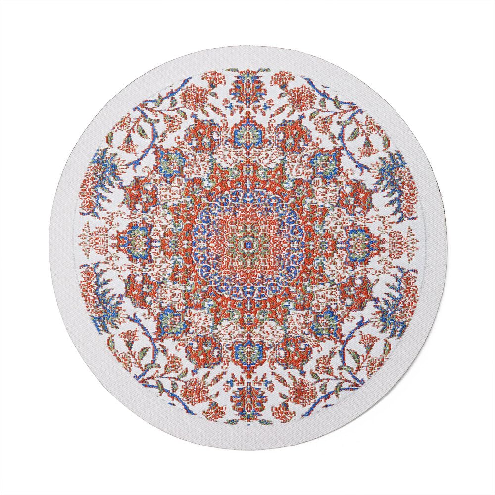 Odoria 1/12 Scale Miniature Round Rugs & Carpets for Dollhouse Decor - Red | Perfect for Dollhouse Flooring, DIY Miniature Scenes, and Model Train Layouts