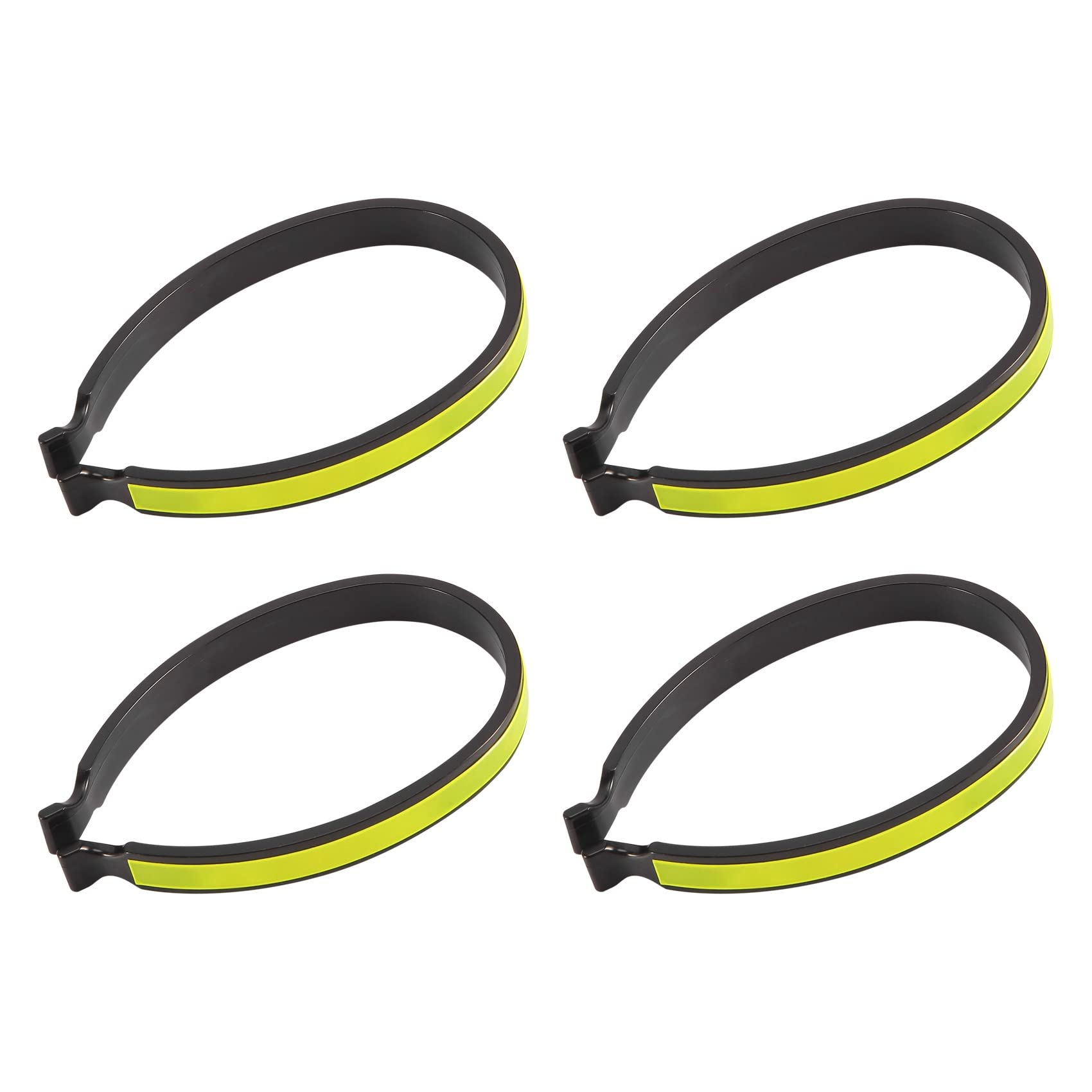 Laiaouay 2-Pack Reflective Bike Trouser Clips for Cycling - High Visibility Safety Clips for Night Rides (Green) | Perfect for Commuting, Exercise & Outdoor Activities