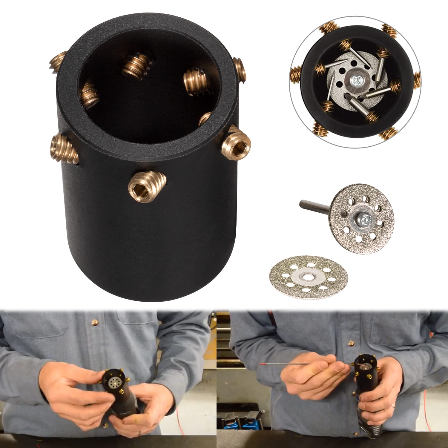 Sunluway GR-12 Tungsten Electrode Sharpener Grinder - Multi-Angle 10/15/20 Degree TIG Welding Tool with Cut-Off Slot - Perfect for Precision Welding, Metal Fabrication & DIY Projects