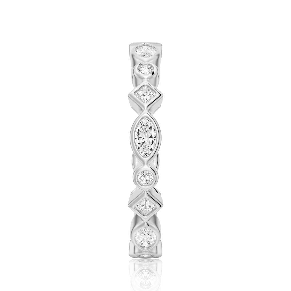 Elegant Moissanite Wedding Band Ring for Women - Durable & Sparkling Bridal Jewelry for Engagement, Anniversary & Special Occasions