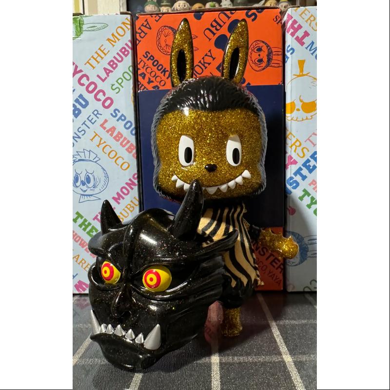 Labubu The Monsters X Oni Ninja Black Golden Limited Edition Collectible Figure - Perfect for Anime Fans, Toy Collectors & Home Decor