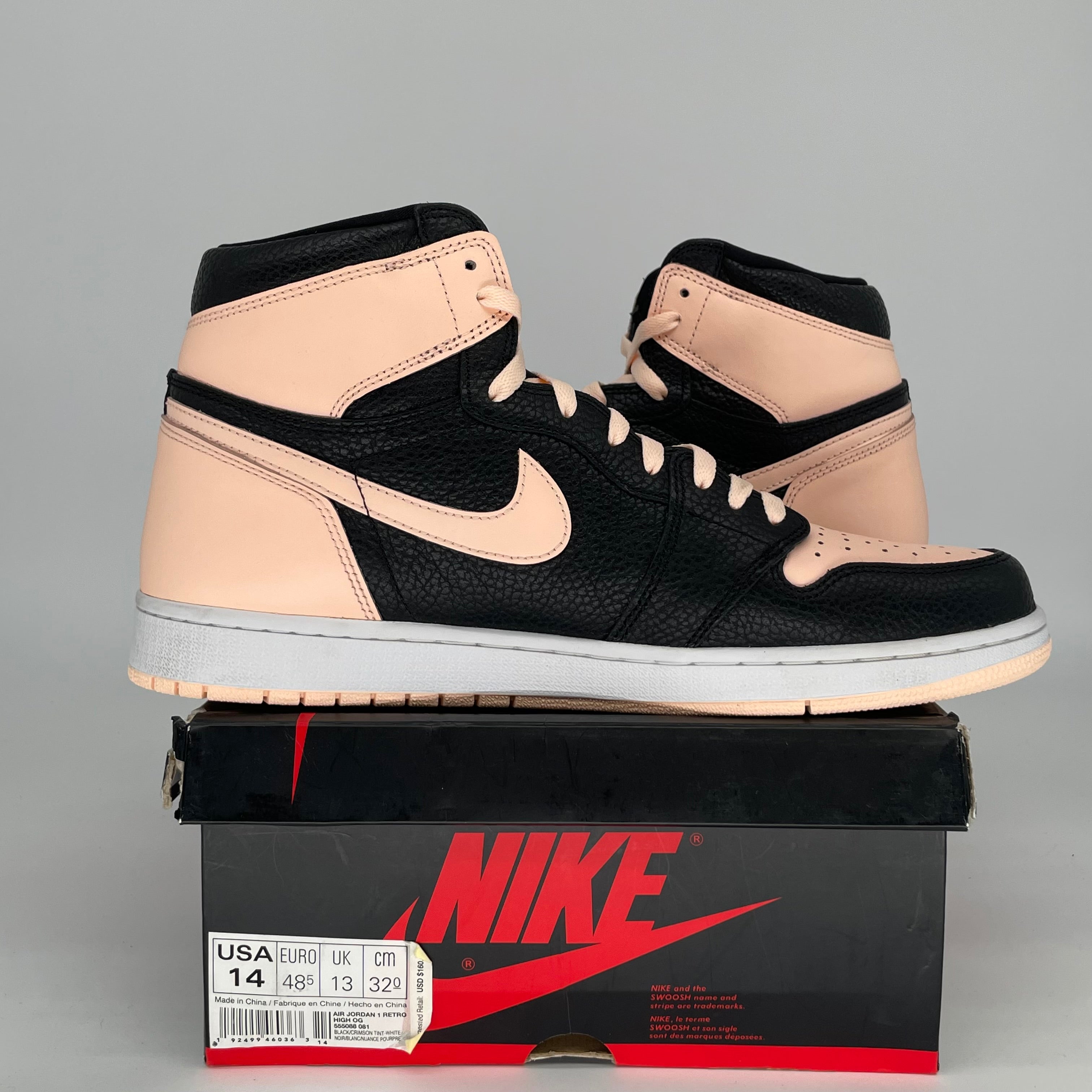 AIR JORDAN 1 CRIMSON TINT SIZE 14 MEN'S BASKETBALL SHOES 555088-081 - Perfect for Streetwear, Sneaker Collecting & Basketball Games