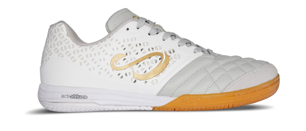 Senda Athletics USHUAIA Pro 2.0 Futsal Soccer Shoes - Gold Color for Indoor Football & Training - Lightweight & Durable for Competitive Play