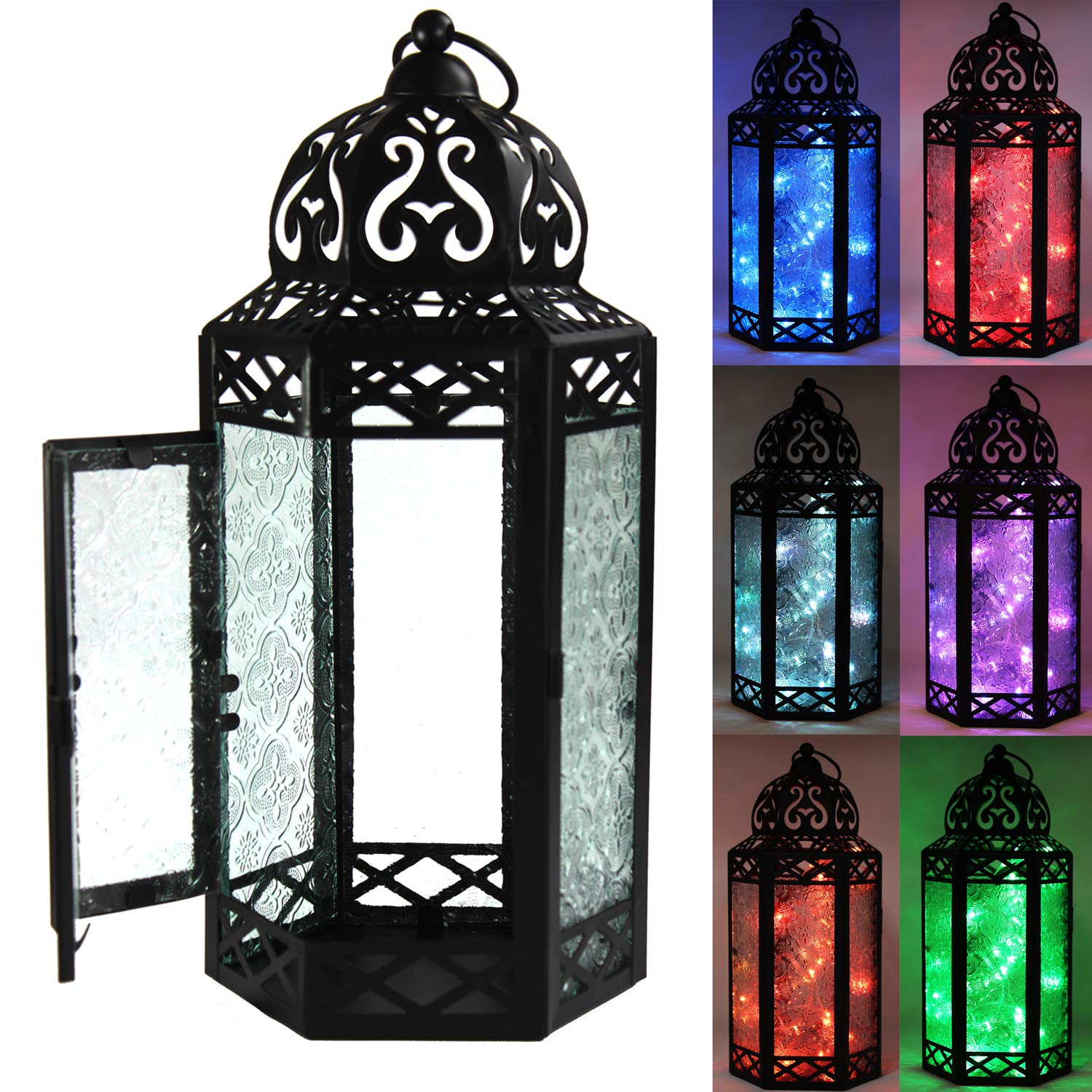 12-Pack LED Vela Lantern String Lights - Color Changing Decorative Lanterns for Outdoor, Garden, Patio & Party Decor