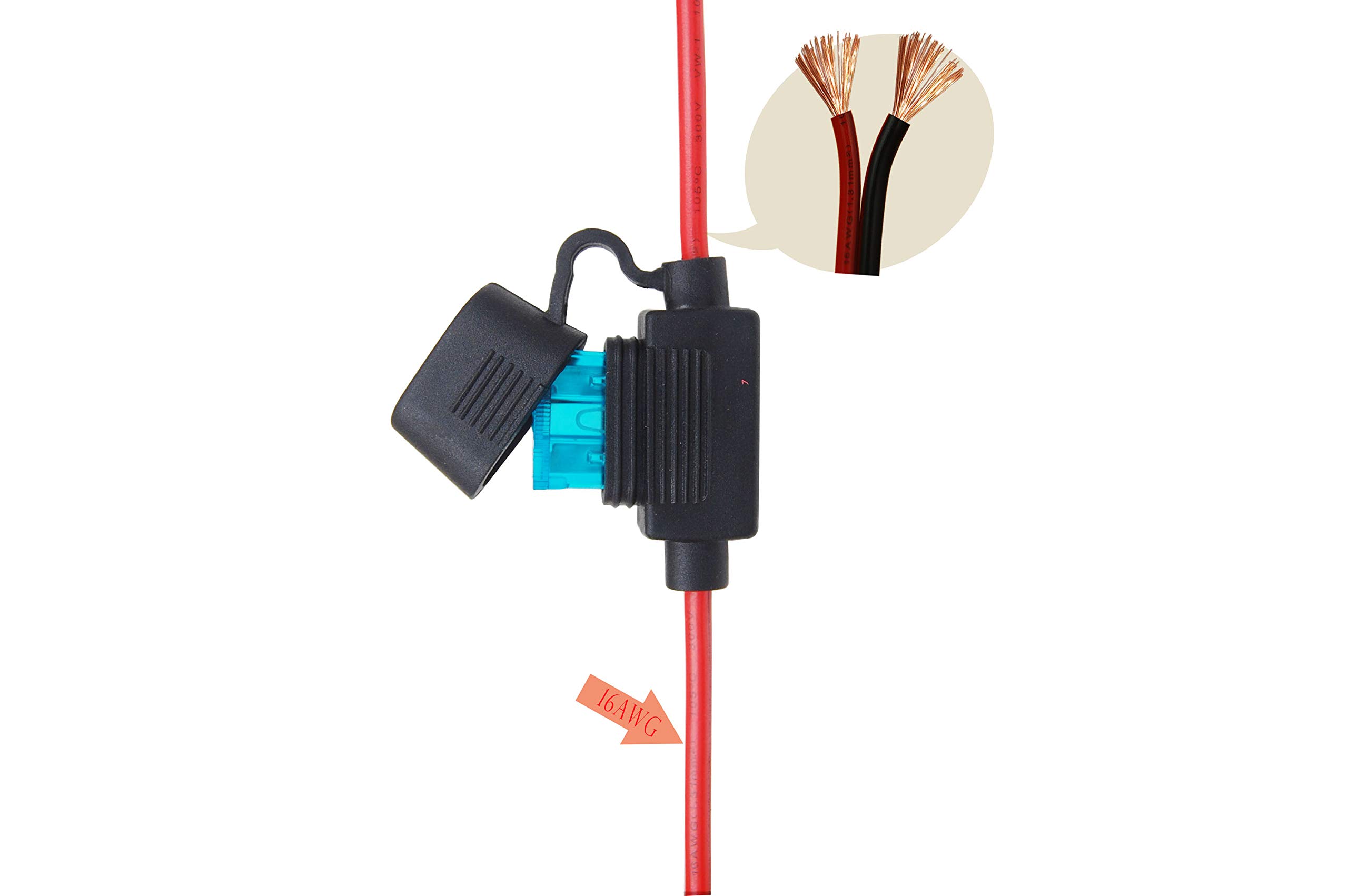 Cuzec 6FT 16AWG 15A Battery Alligator Clip to SAE Connector - 12V SAE Quick Release Adapter with Alligator Clips for Car Battery, Solar Panel, RV & Marine Applications