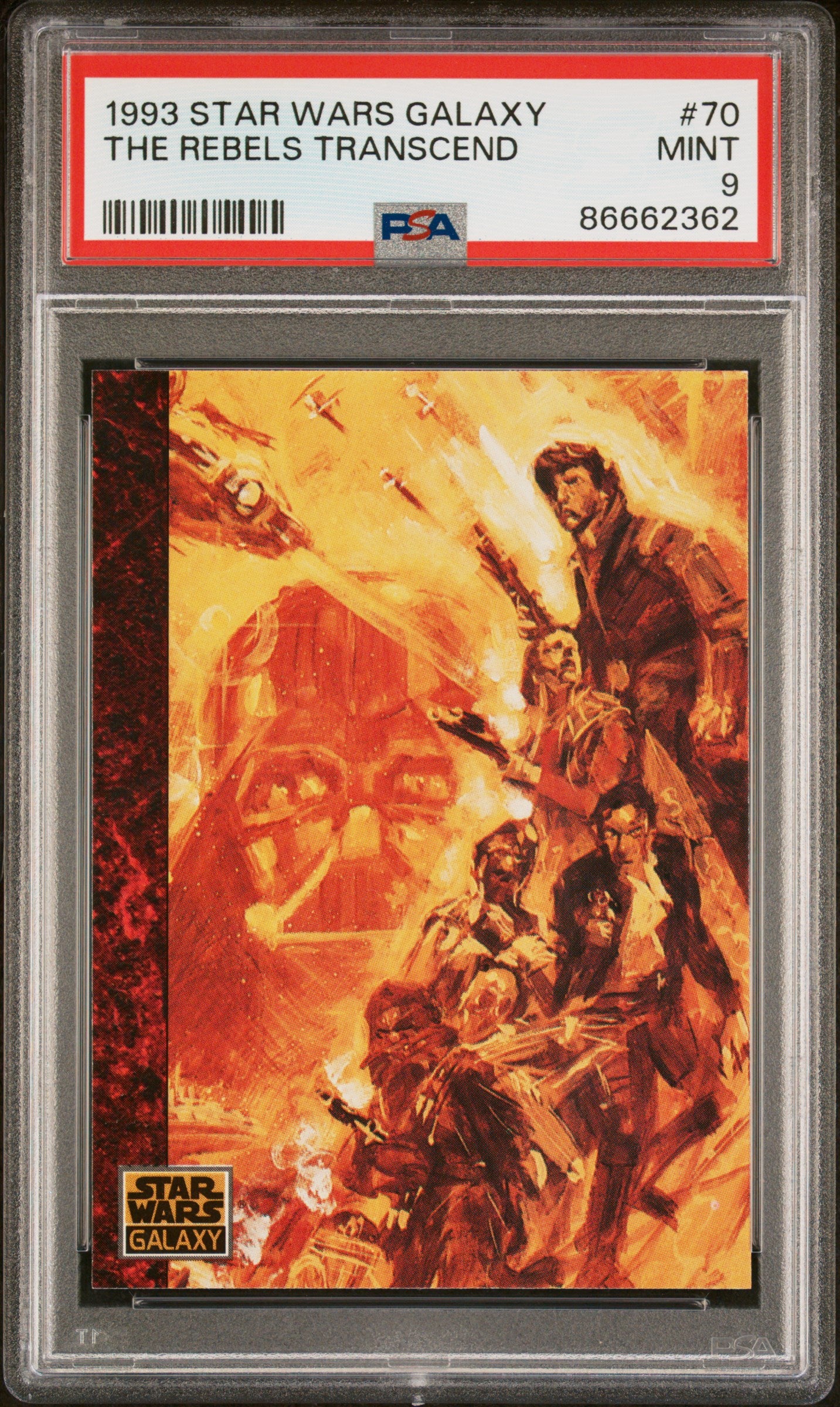 1993 STAR WARS GALAXY The Rebels Transcend #70 PSA 9 Graded Trading Card - Perfect for Star Wars Collectors & Display Cases