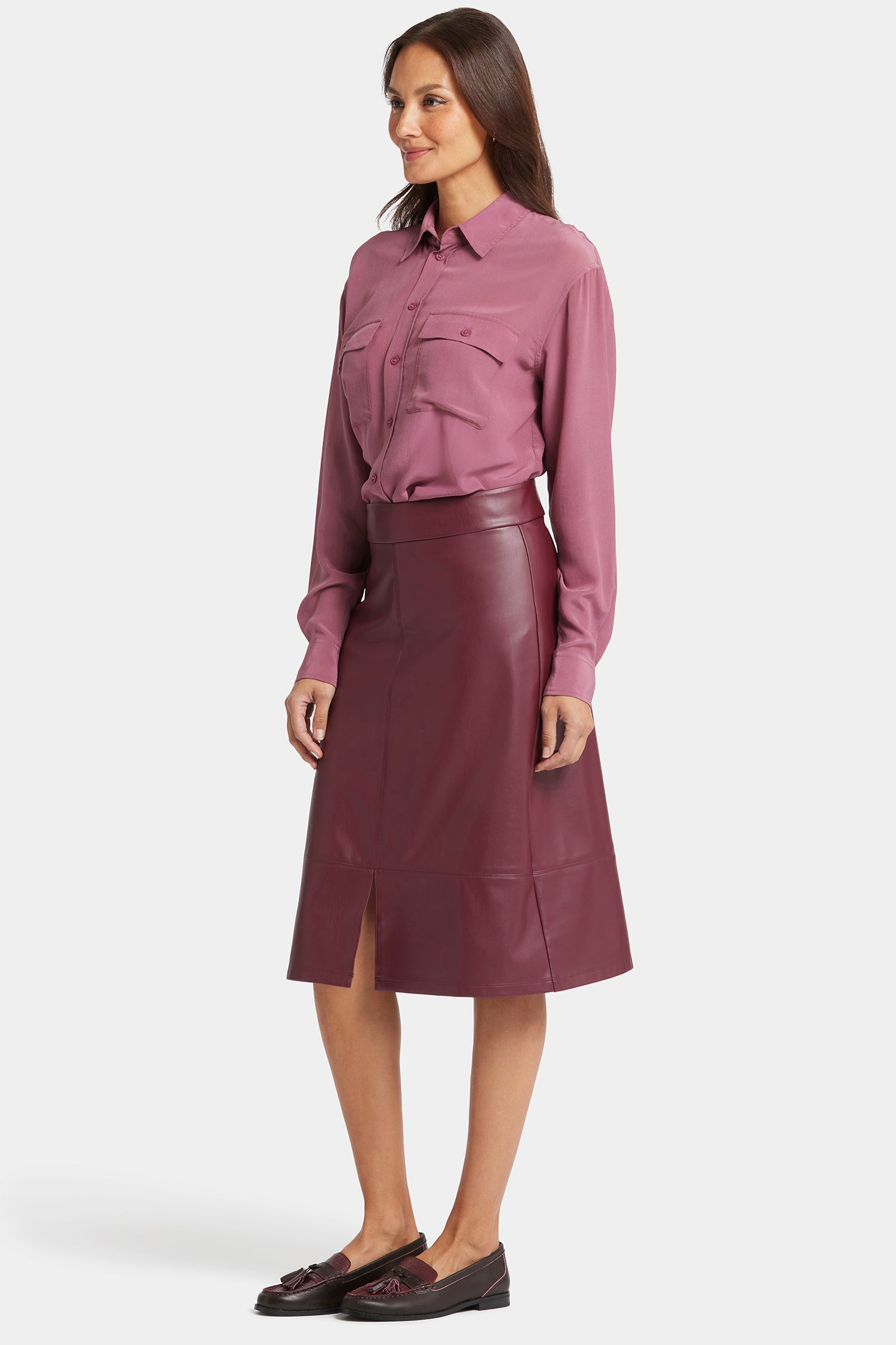 Stylish Faux Leather A-Line Skirt for Women - Trendy High Waist Mini Skirt for Party, Club & Night Out - Perfect for Casual, Office & Date Night