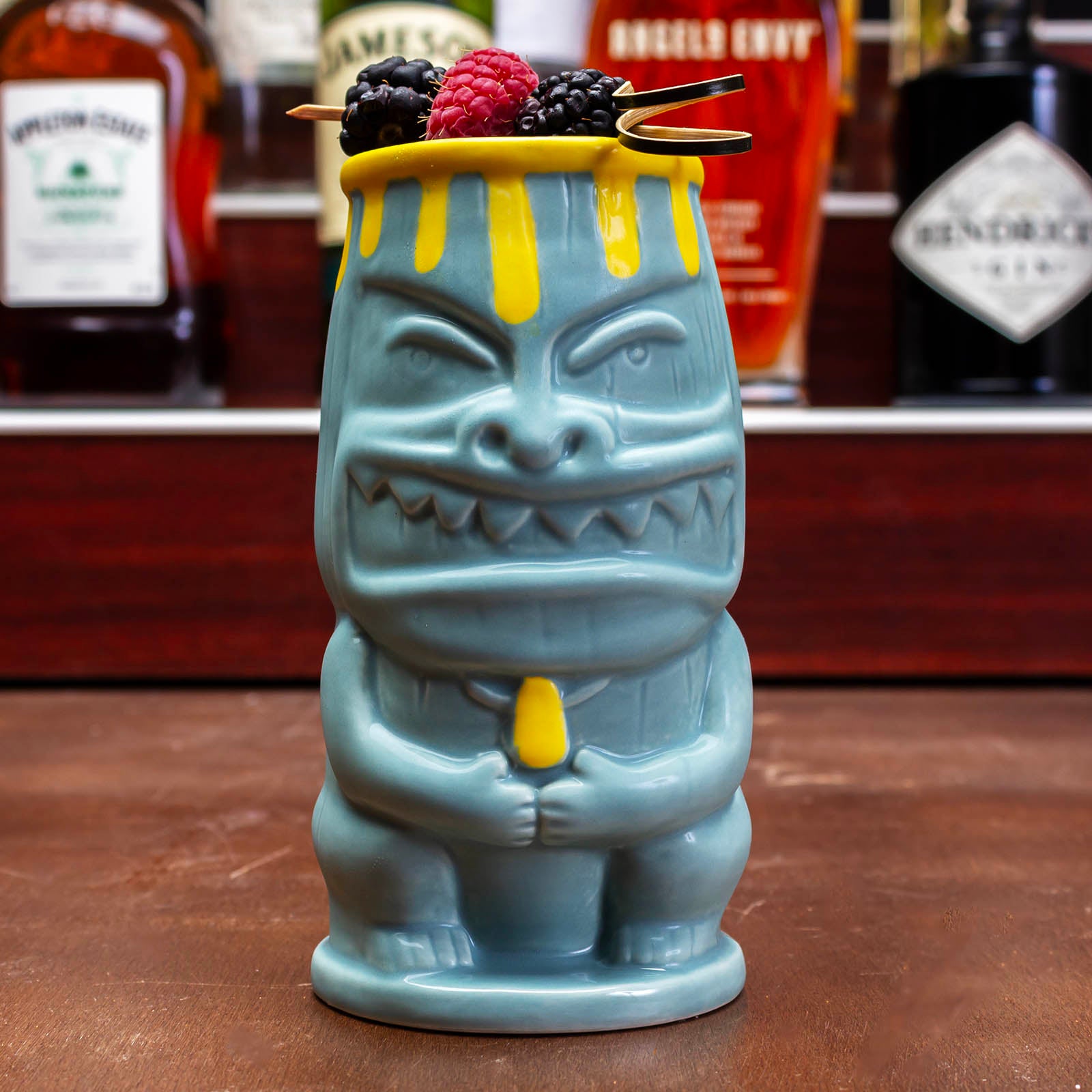 BarConic® 12 oz Tiki Glasses - Tropical Themed Cocktail Cups for Margaritas, Pina Coladas & Summer Drinks - Perfect for Luau Parties, Beach Bars & Hawaiian Themed Events