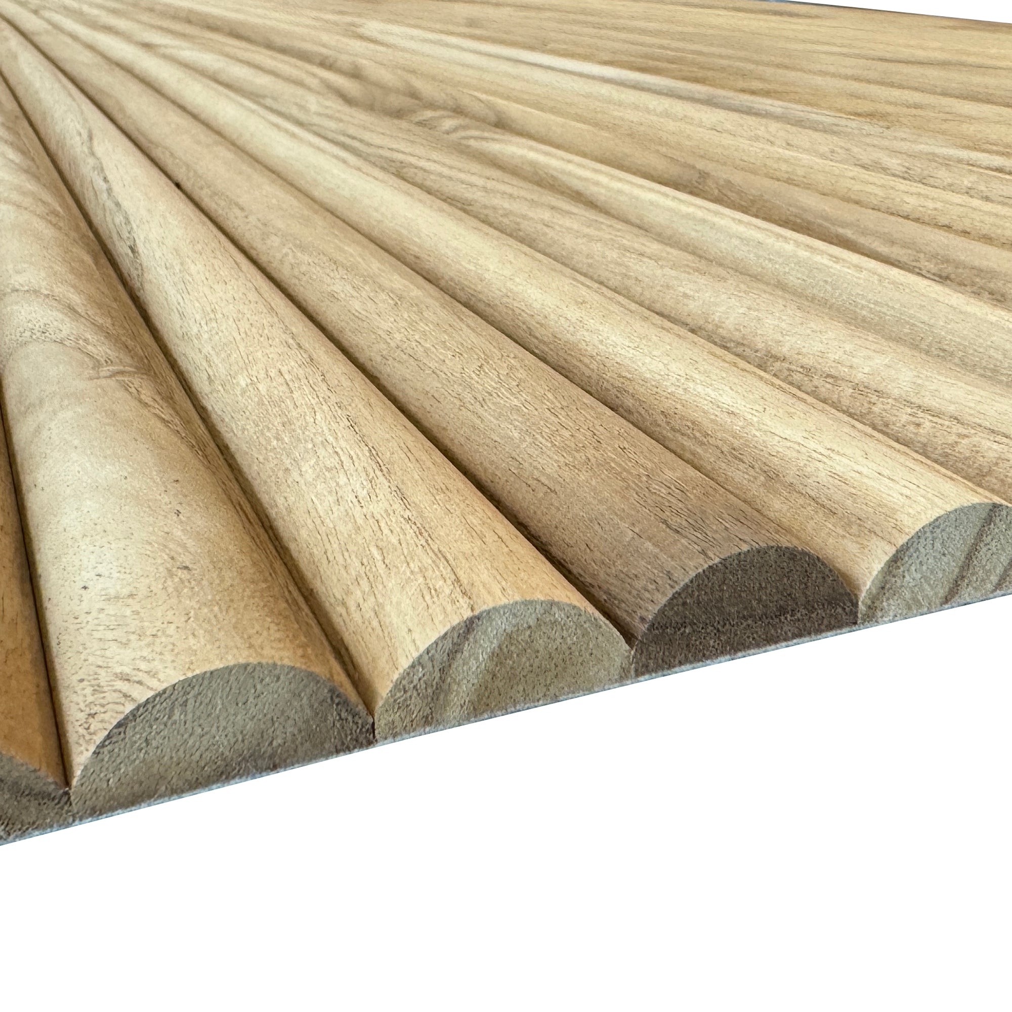 WOODFLEX Flexible Wooden Slat Wall Panel - Natural Paulownia Wood Half Round Design | Perfect for Home Decor, Accent Walls & DIY Projects