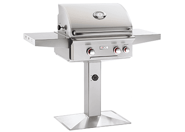 24NPT American Outdoor Grill with 432 Sq. Inches Cooking Surface - Post Model for Backyard BBQs, Camping & Tailgating Parties