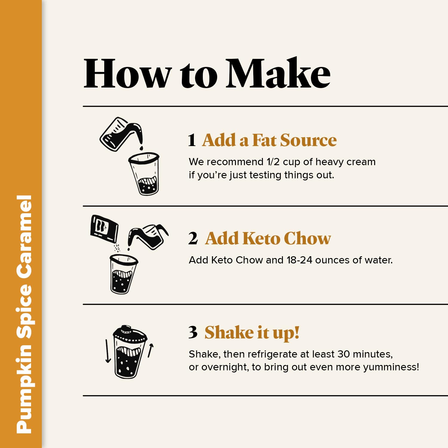 Keto Chow Pumpkin Spice Caramel Meal Replacement Shake - Nutritionally Complete Low Carb Protein Powder (21 Meal Bulk Pack) | Perfect for Weight Loss, Keto Diet & Busy Lifestyles