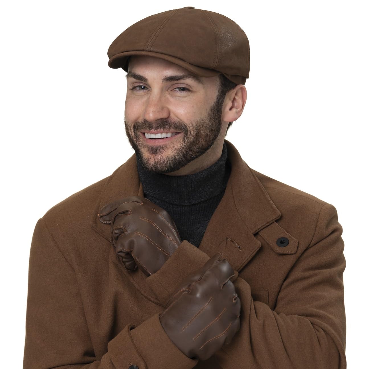Stetson Mankota Genuine Sheepskin Leather Gloves for Men - Winter Warm, Durable & Stylish for Outdoor Activities, Driving, and Cold Weather Protection