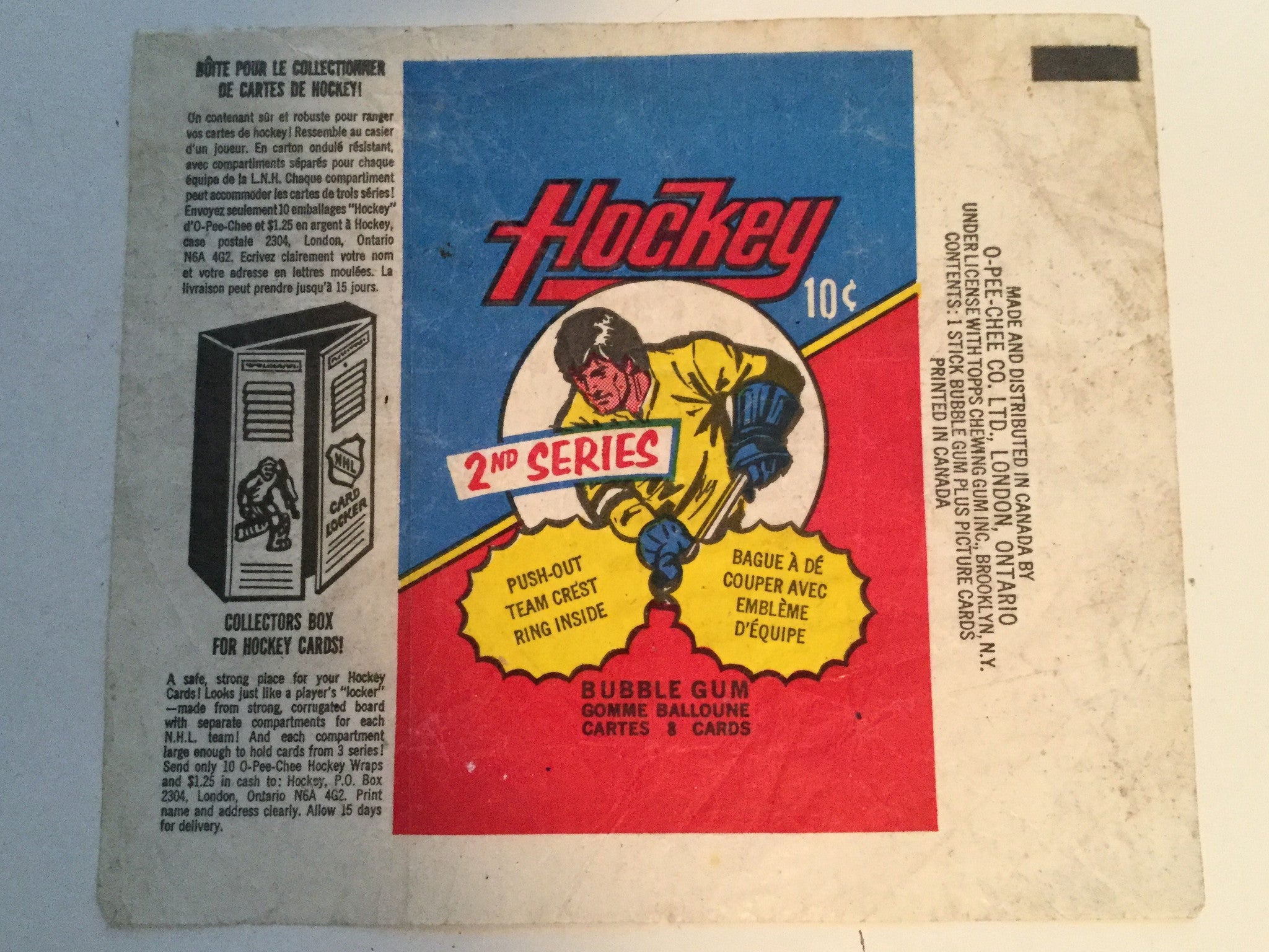 Vintage 1973/74 NHL Hockey Cards - Rare Wrapper Collection for Collectors & Sports Memorabilia Enthusiasts | Perfect for Display, Trading, and Investment