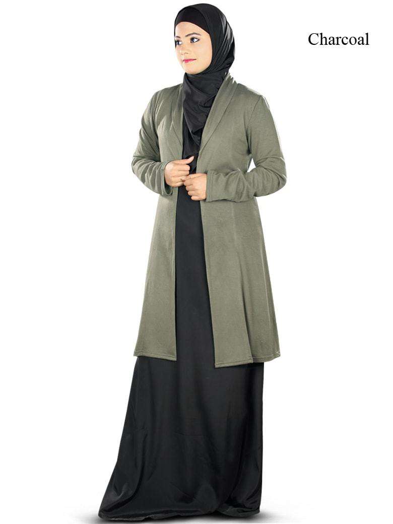 Haneefa Women's Jersey Cardigan - Soft Long Sleeve Open Front Knit Sweater for Casual Wear, Office & Layering