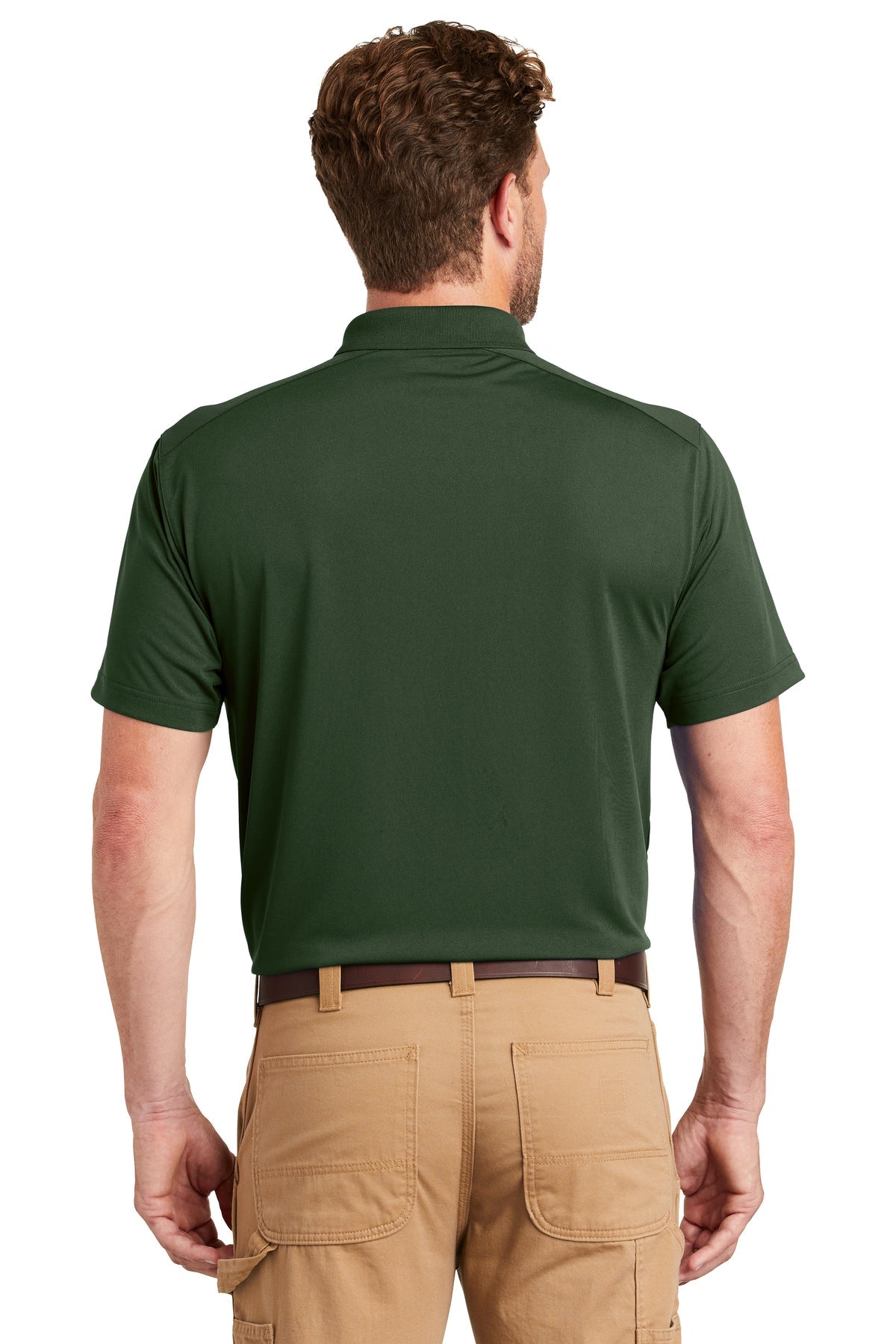 CornerStone Lightweight Men's Polo Shirt - Dark Green, Breathable & Comfortable for Golf, Casual Wear & Outdoor Activities