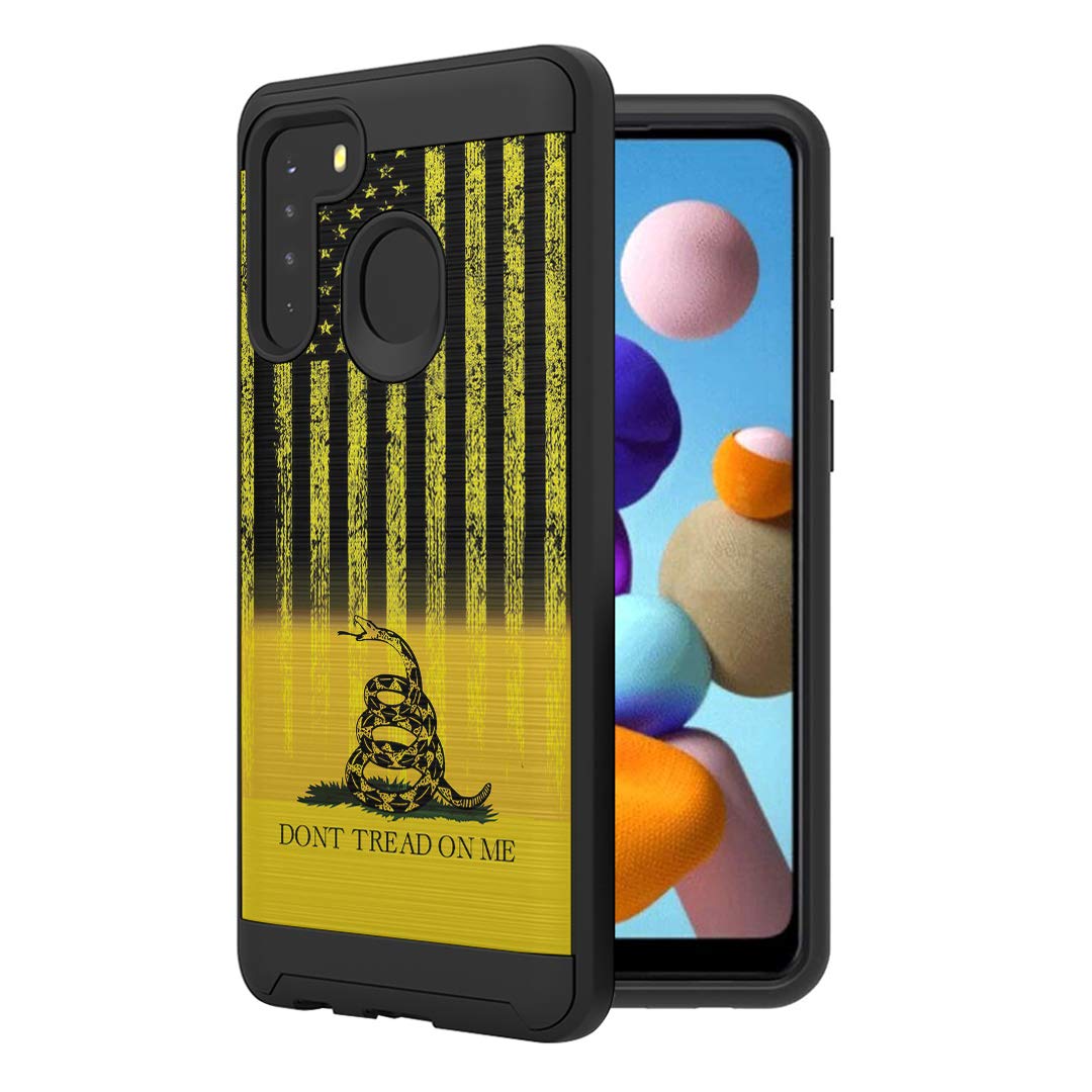 Moriko Shockproof Case for Samsung Galaxy A21 - Cute Brushed Texture Hybrid Cover for Men & Women | Daily Protection
