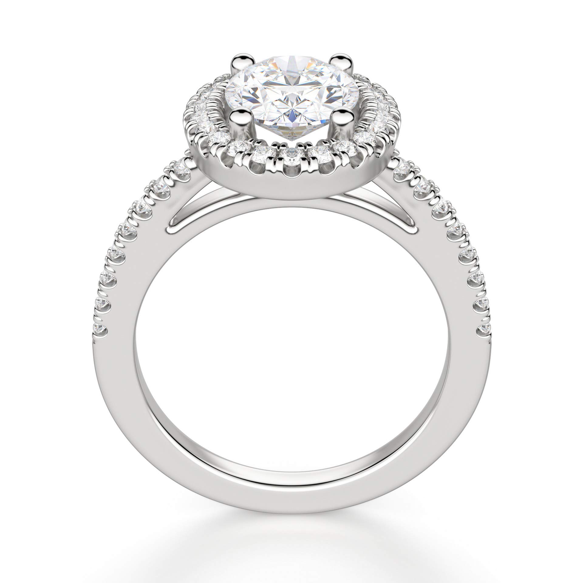 2 CT Oval Moissanite Engagement Ring Wedding Set - Vintage Halo Solitaire Bridal Ring in Sterling Silver - Diamond Alternative Anniversary Gift for Women - Perfect for Proposals, Weddings & Romantic Occasions