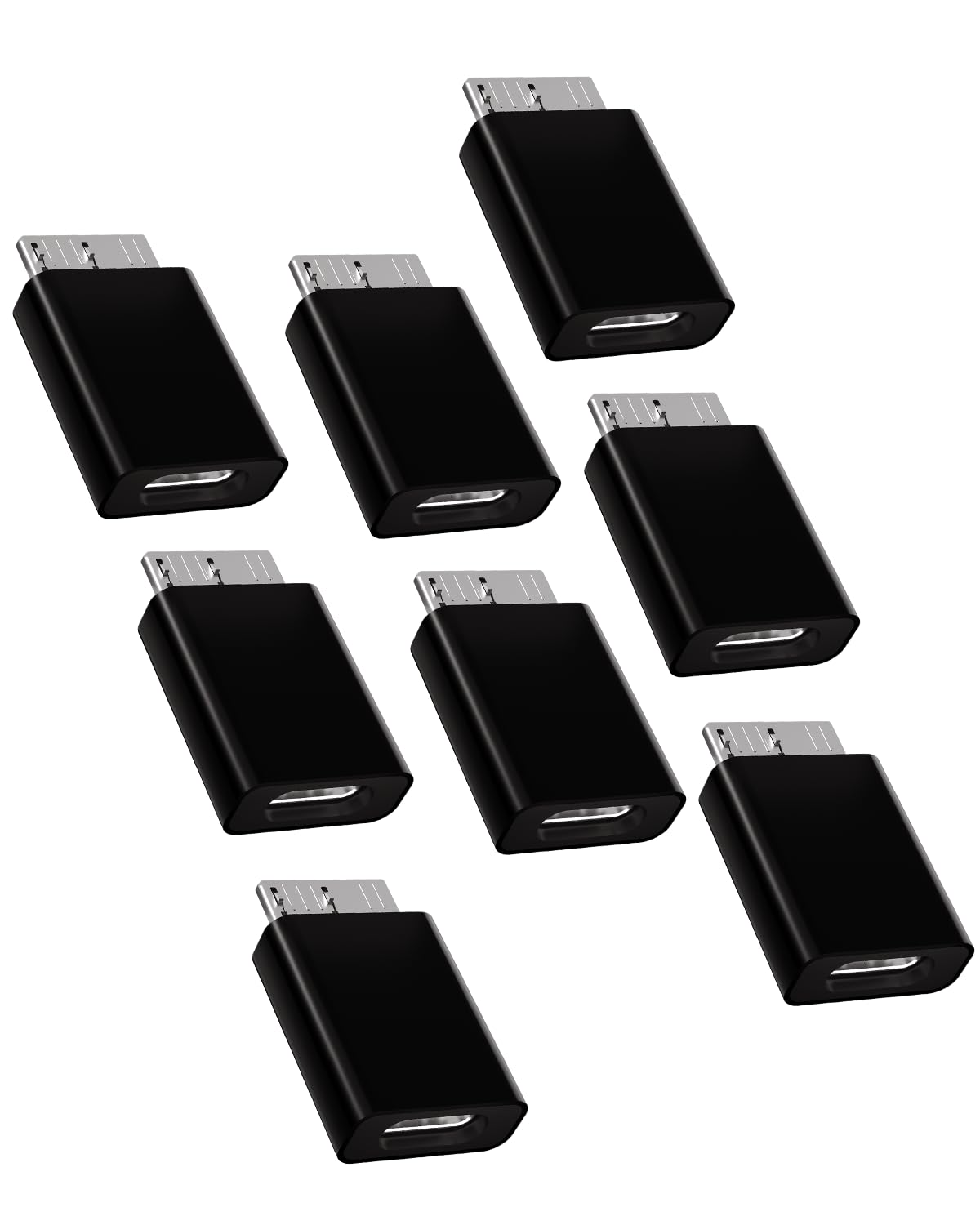 8-Pack USB C to Micro B Adapter - USB 3.1 Type C Female to Micro B Male Converter - Compatible with External Hard Drives, Portable Storage & USB 3.0 Devices - Perfect for Data Transfer, Backup & Device Connectivity