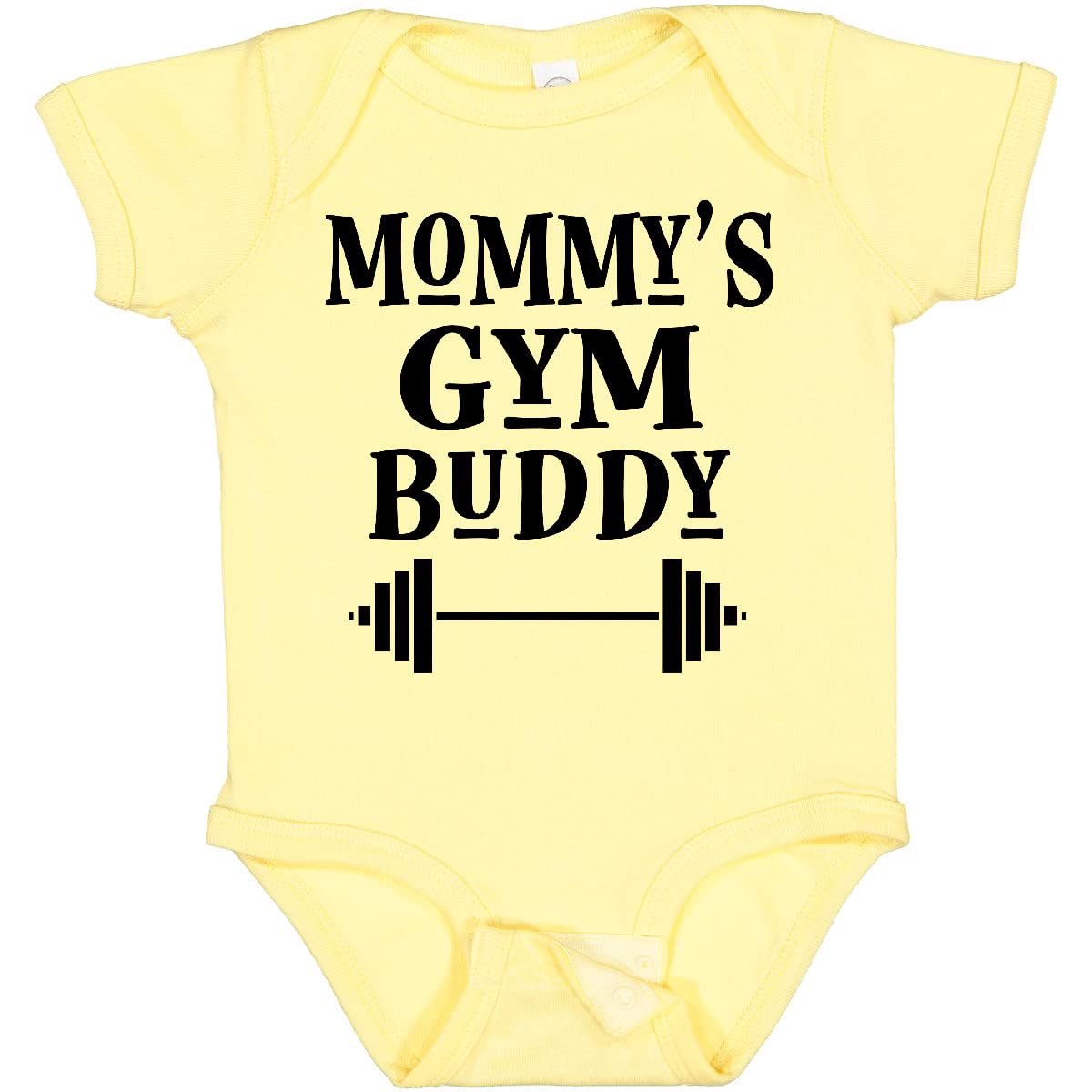 Inktastic Mommy Gym Buddy Workout Baby Bodysuit - Cute Workout Outfit for Active Moms & Babies - Perfect for Yoga, Gym & Mother-Baby Bonding Time