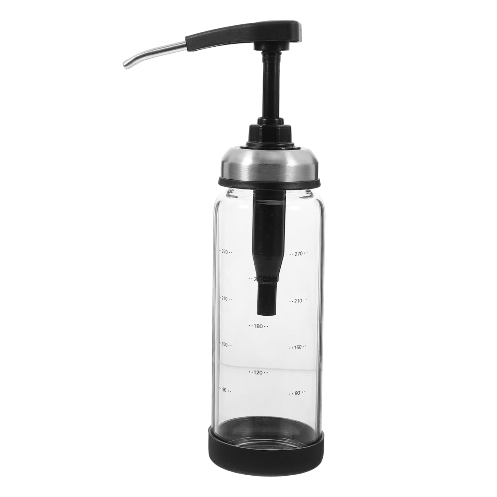 DOITOOL 300ml Leakproof Glass Sauce Pump Bottle - Olive Oil Dispenser, Condiment Container for Kitchen, Ketchup, Mustard & Sauces - Perfect for Restaurants, Home Cooking & Salad Dressing