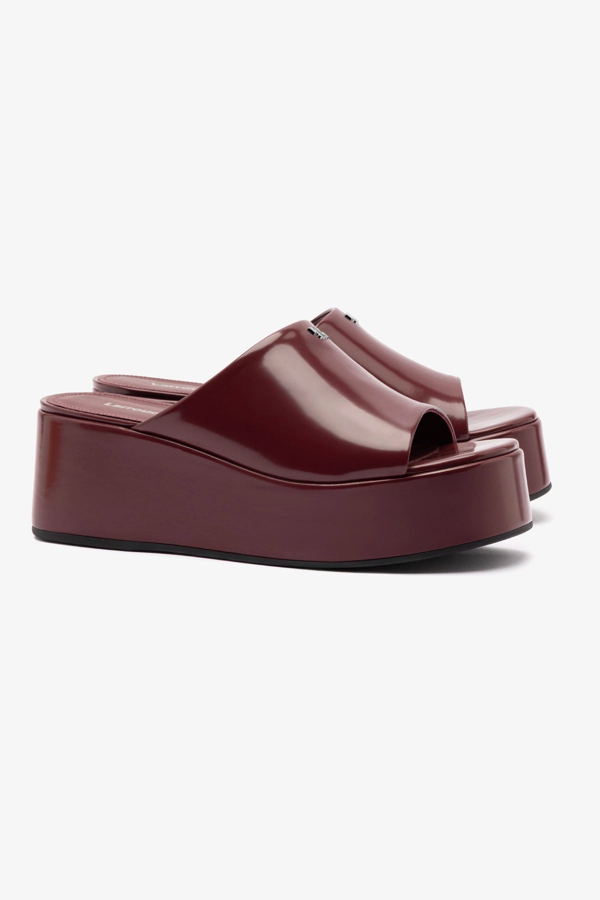 Charli Box Mule Shoes - Women's Burgundy Leather Slip-On Loafers for Casual Wear & Office Outfits