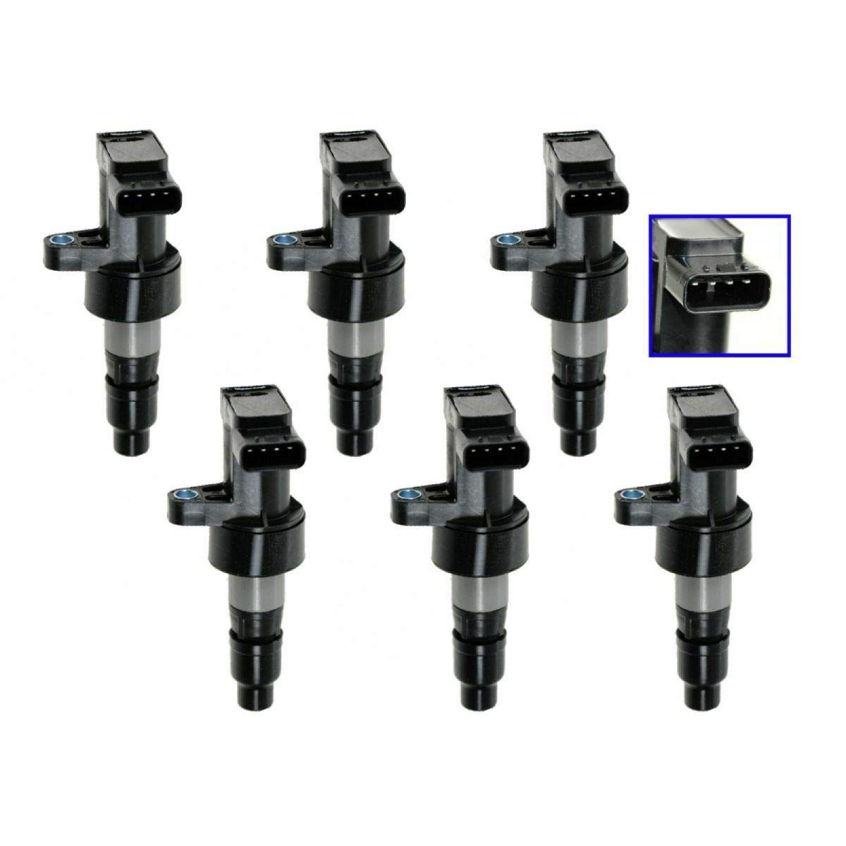 High-Quality Ignition Coil Set Kit - 6 Pieces - Compatible with Jaguar X-Type 2002-2008 & S-Type 2003-2008 - Perfect for Engine Performance & Smooth Driving Experience
