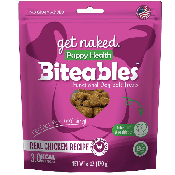 Naked Biteables Puppy Health Soft Treats - Natural Dog Training Rewards for Small & Large Breeds - Perfect for Obedience Training & Positive Reinforcement