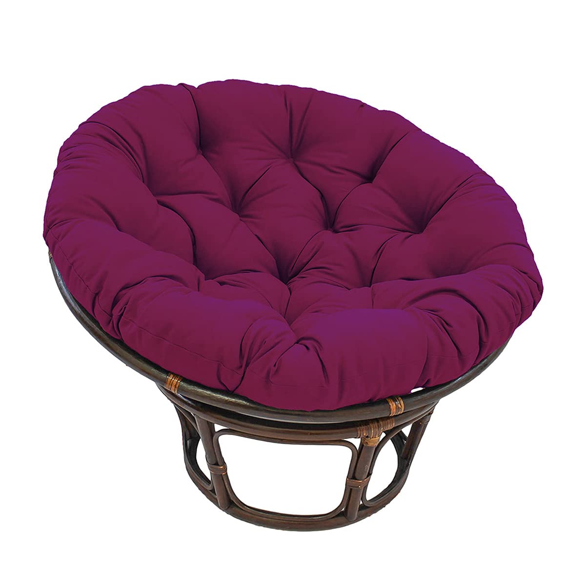 Premium Braiton Egg Hammock Swing Chair Cushion - Extra Thick Overstuffed Water-Resistant Papasan Seat Cushion (180cm, Purple) for Outdoor Garden, Patio & Indoor Relaxation