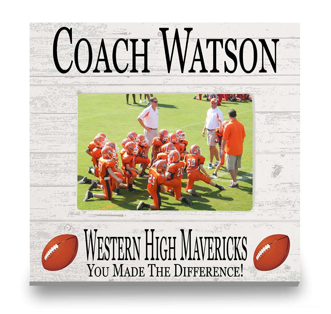 Custom Coach Gift Frame - Personalized Coach's Appreciation Award Photo Picture Frames Plaque Style - Perfect for Retirement, Thank You Gifts & Team Awards